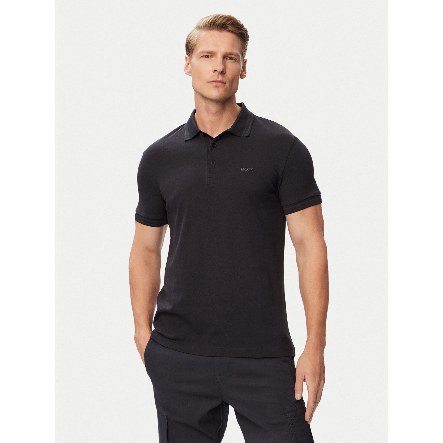 BOSS Polo Paddy 50469055 Granatowy Regular Fit