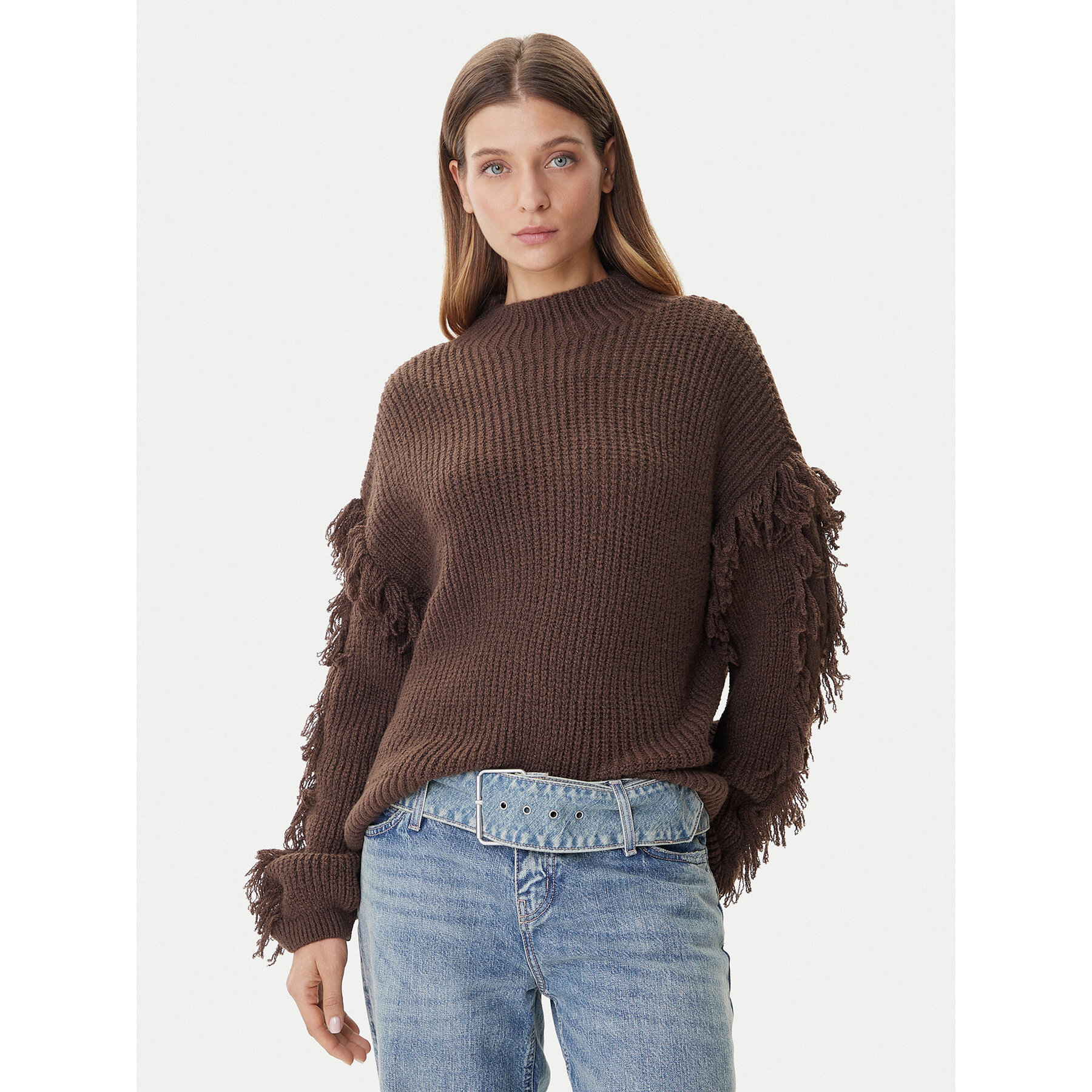 ONLY Sweter Molly 15363467 Brązowy Regular Fit