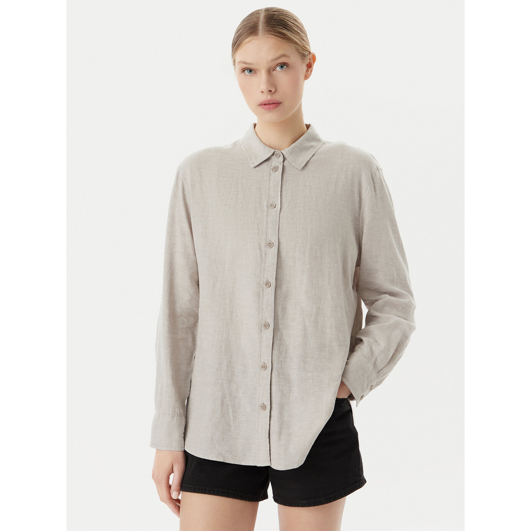 Vero Moda Koszula Linn 10305085 Szary Relaxed Fit