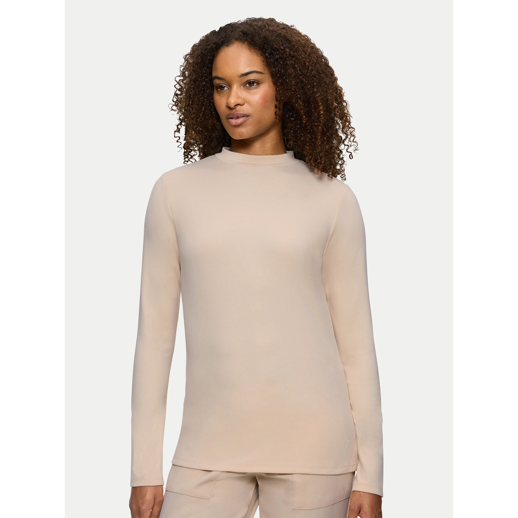 Triumph Sweter Smart Thermal 10221490 Beżowy Slim Fit