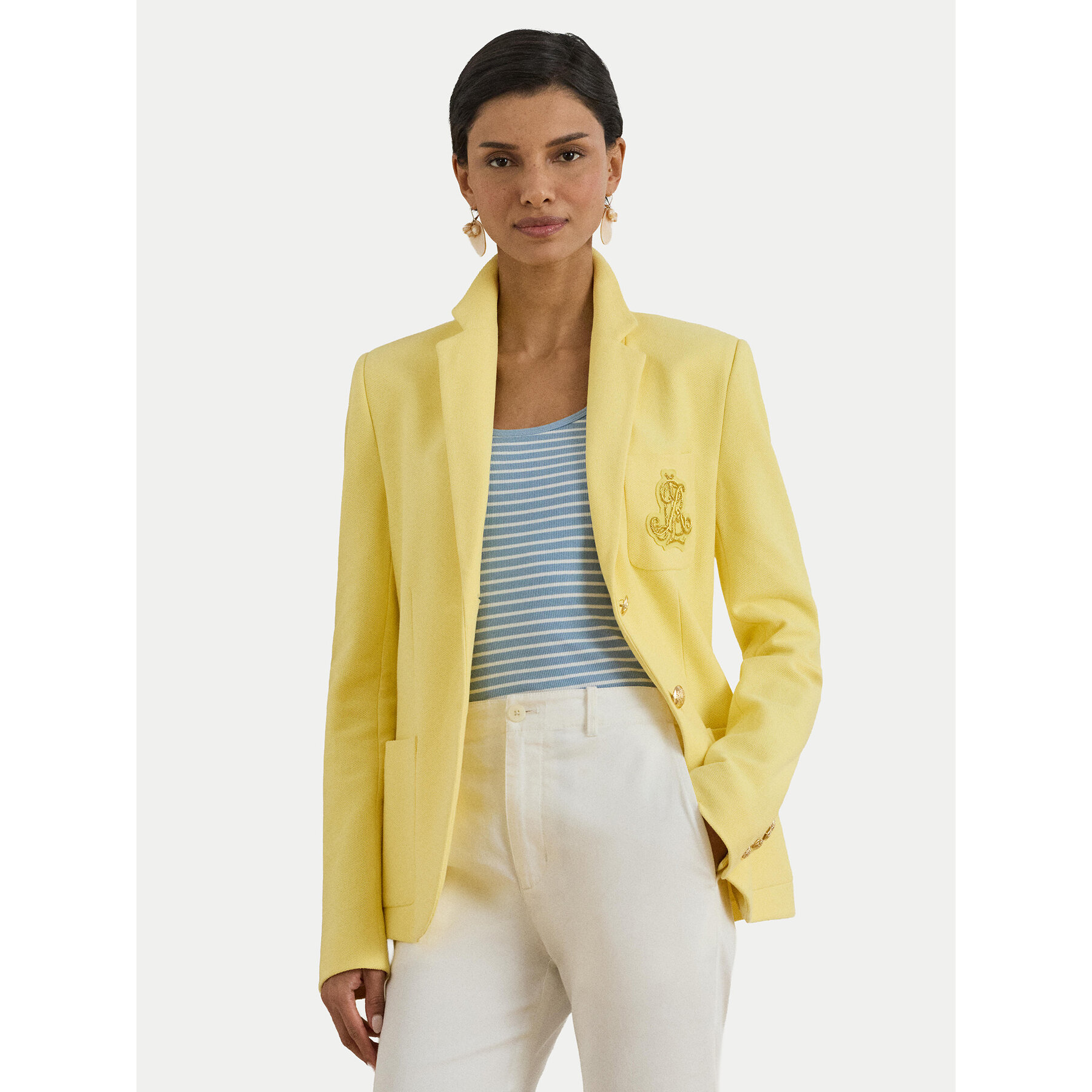 LAUREN RALPH LAUREN Marynarka 200797305031 Żółty Slim Fit