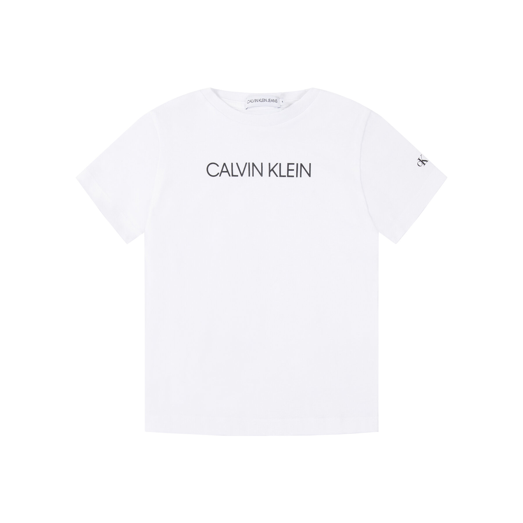 Calvin Klein Jeans T-Shirt Institutional SS IB0IB00347 Biały Regular Fit