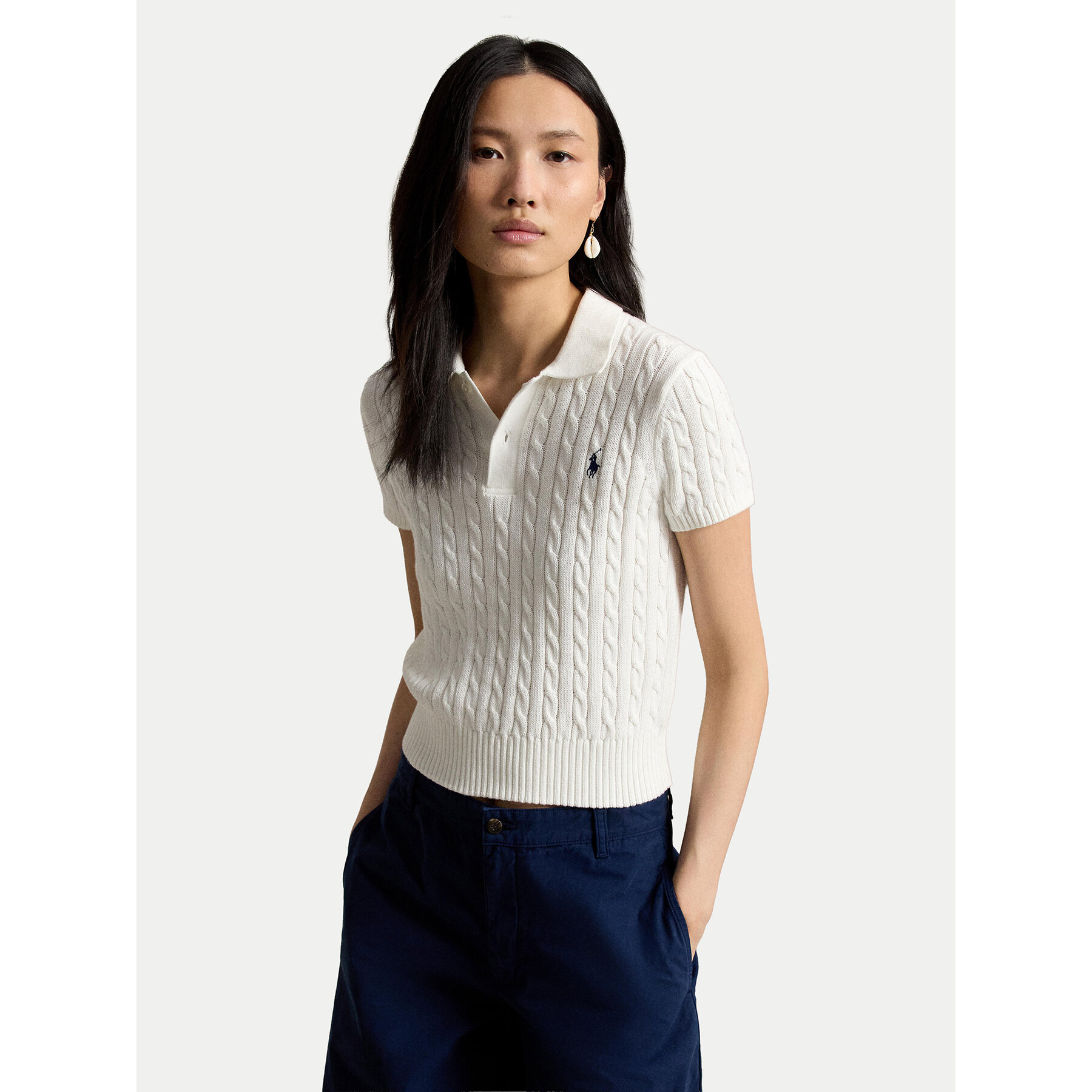 Polo Ralph Lauren Polo 211972118501 Biały Slim Fit
