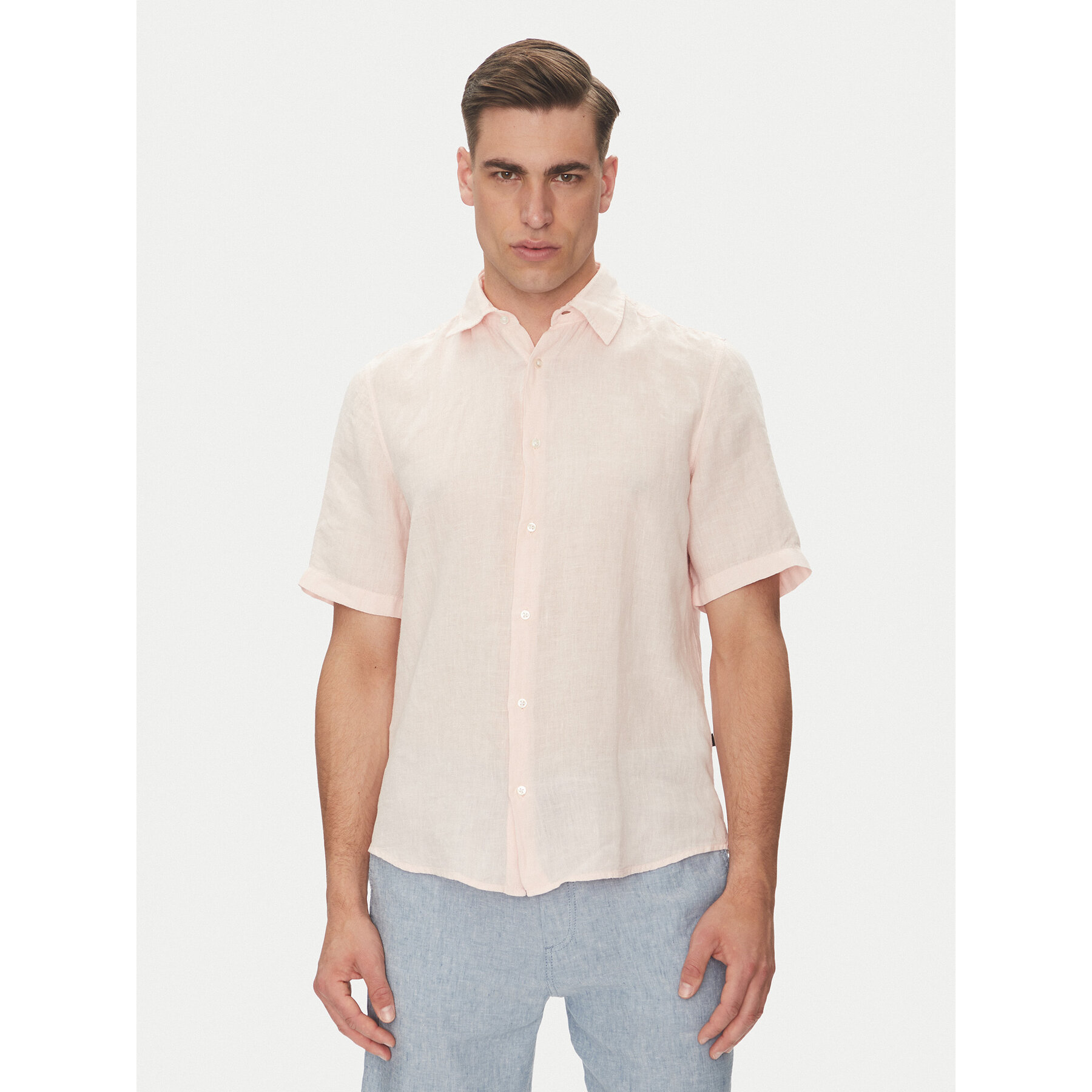 BOSS Koszula 50537382 Różowy Regular Fit