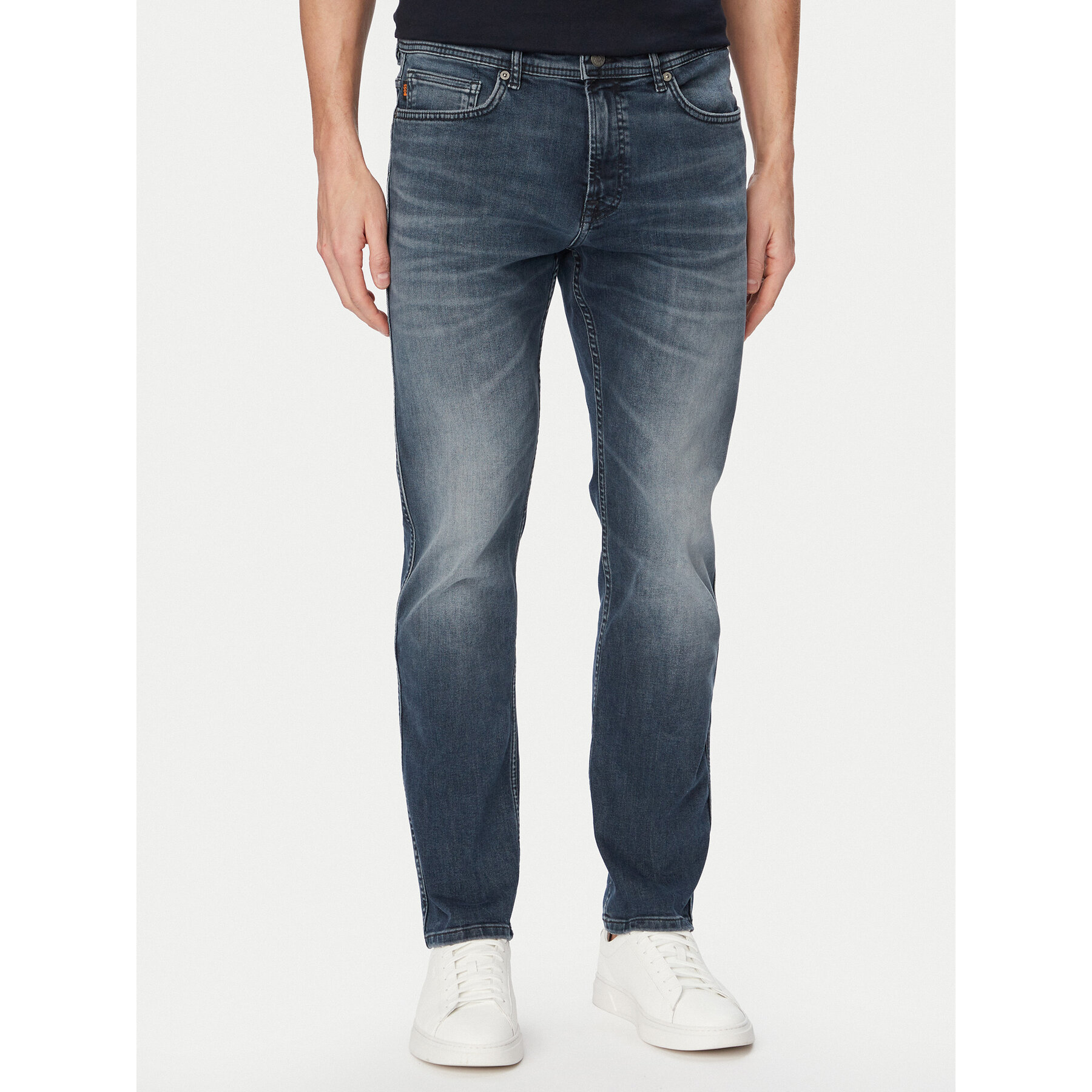 BOSS Jeansy Delaware-1 50559918 Granatowy Skinny Fit