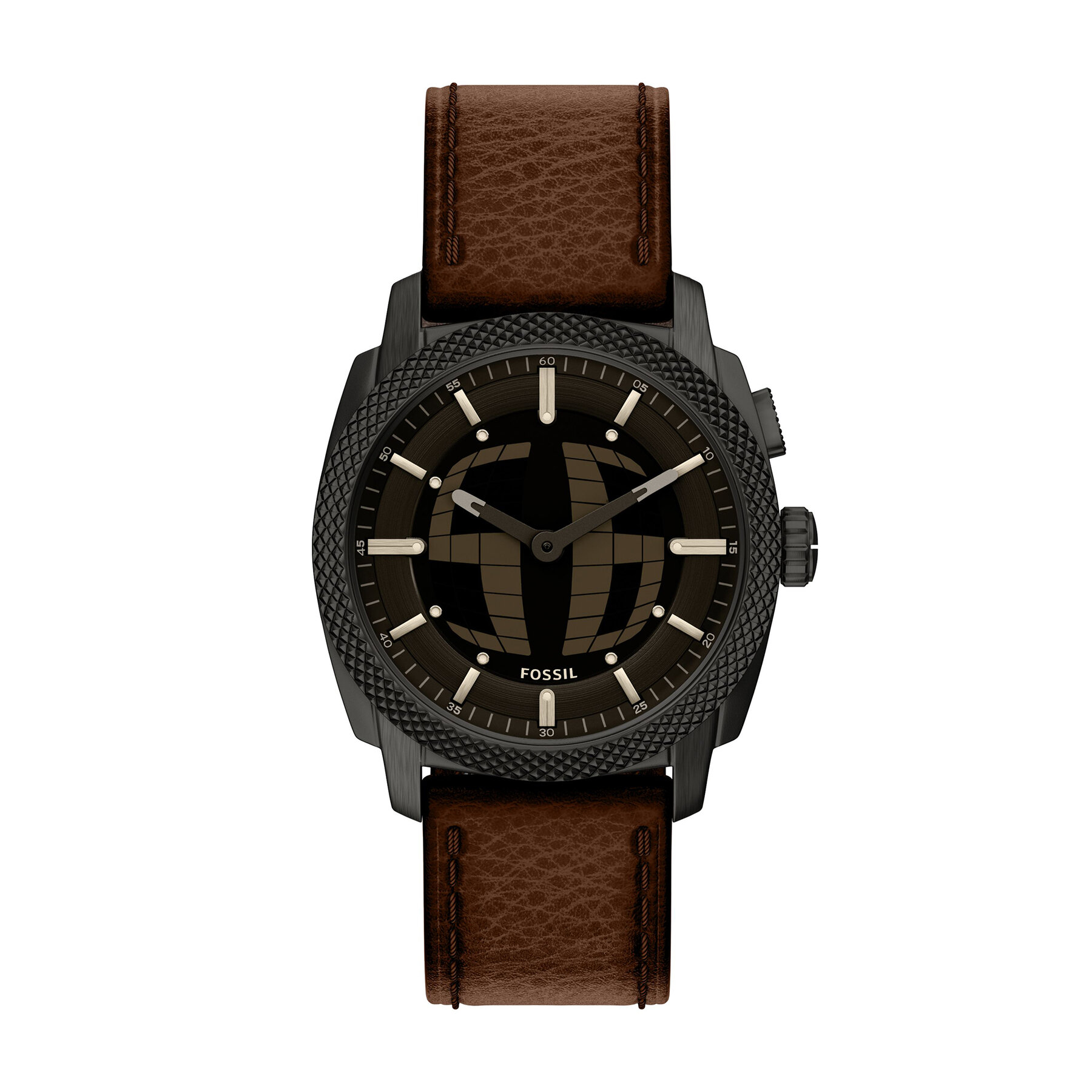 Fossil Zegarek Machine Big Tic FS6165 Brązowy
