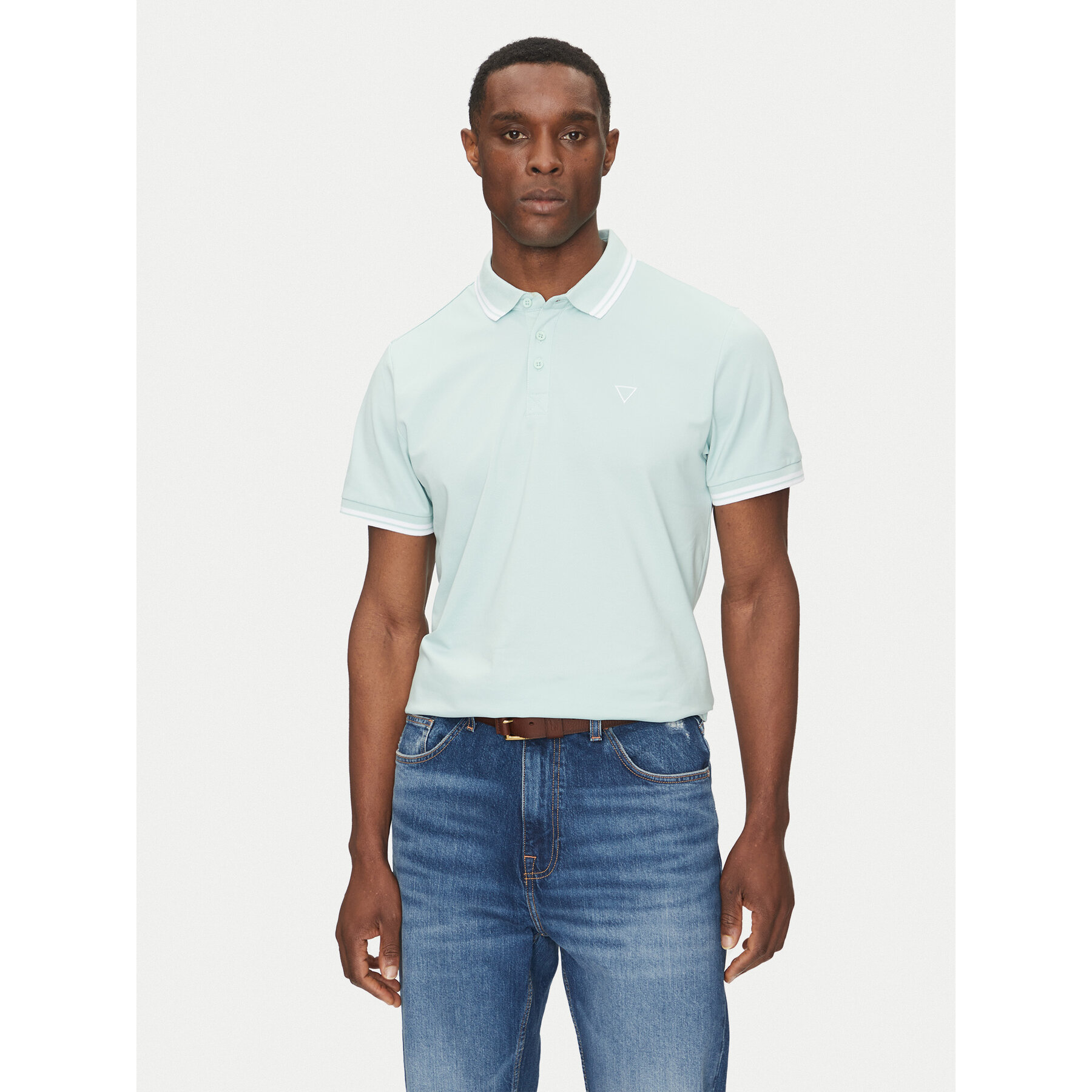 Guess Polo M2GP34 KARS0 Zielony Regular Fit