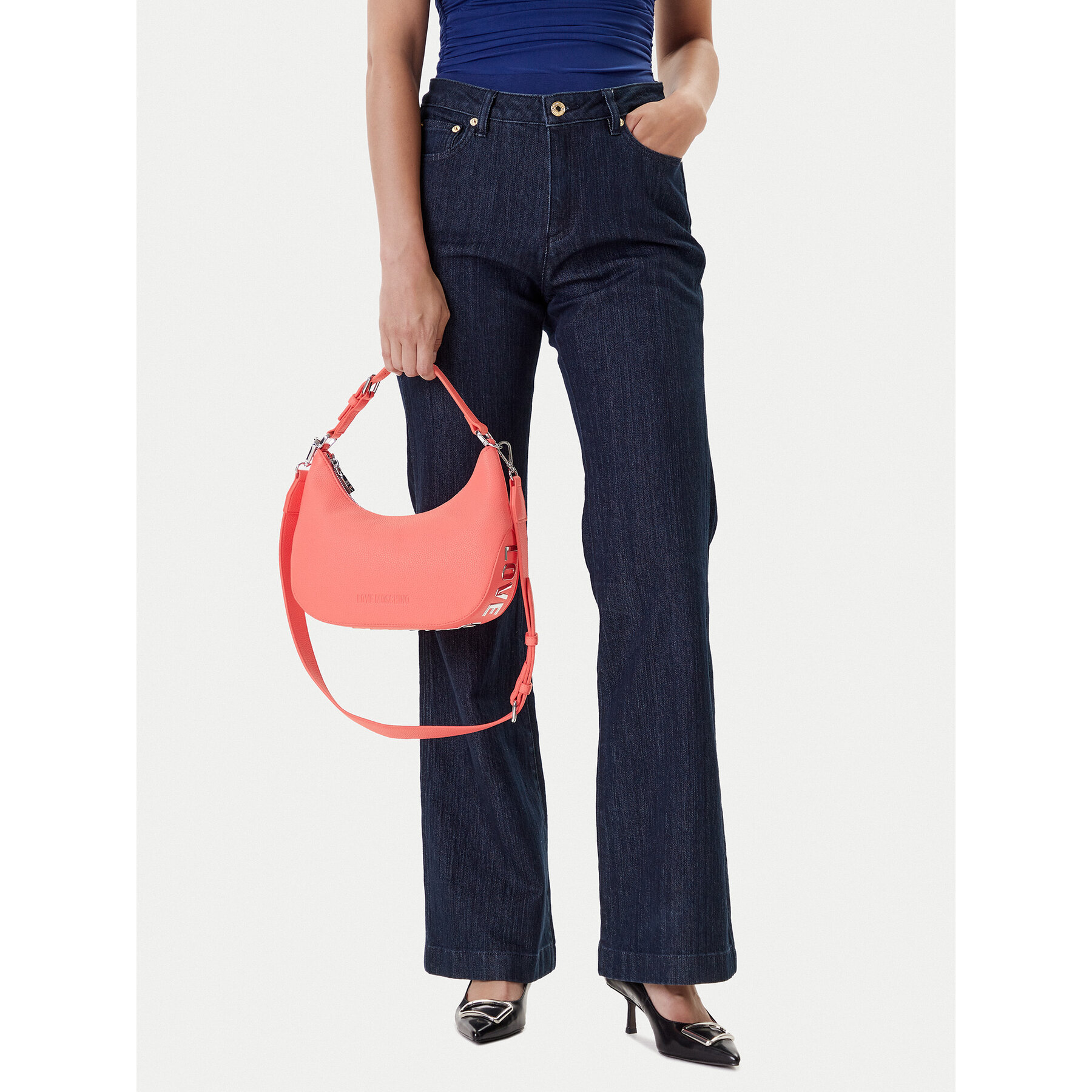 LOVE MOSCHINO Torebka JC4018PP1MLT0464 Koralowy