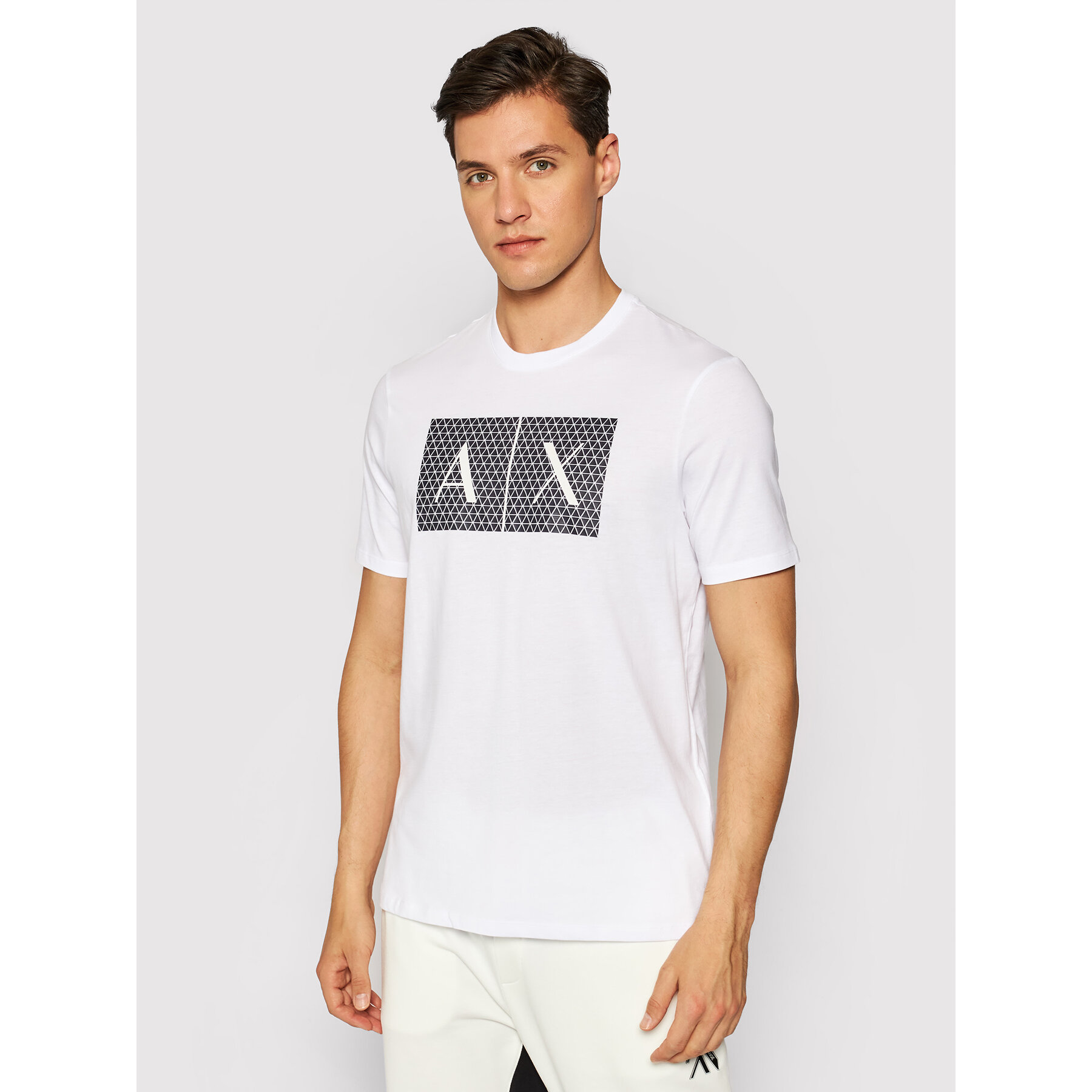 Armani Exchange T-Shirt 8NZTCK Z8H4Z 1100 Biały Slim Fit