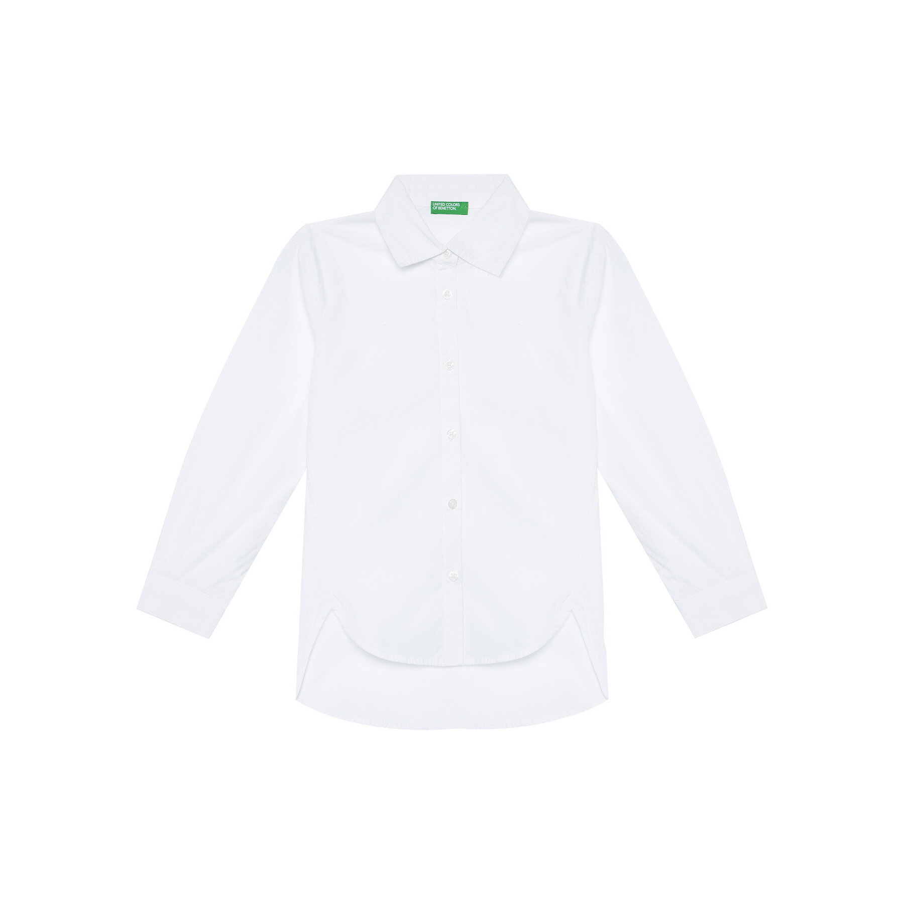 United Colors Of Benetton Koszula 5EW7CQ04A Biały Oversize