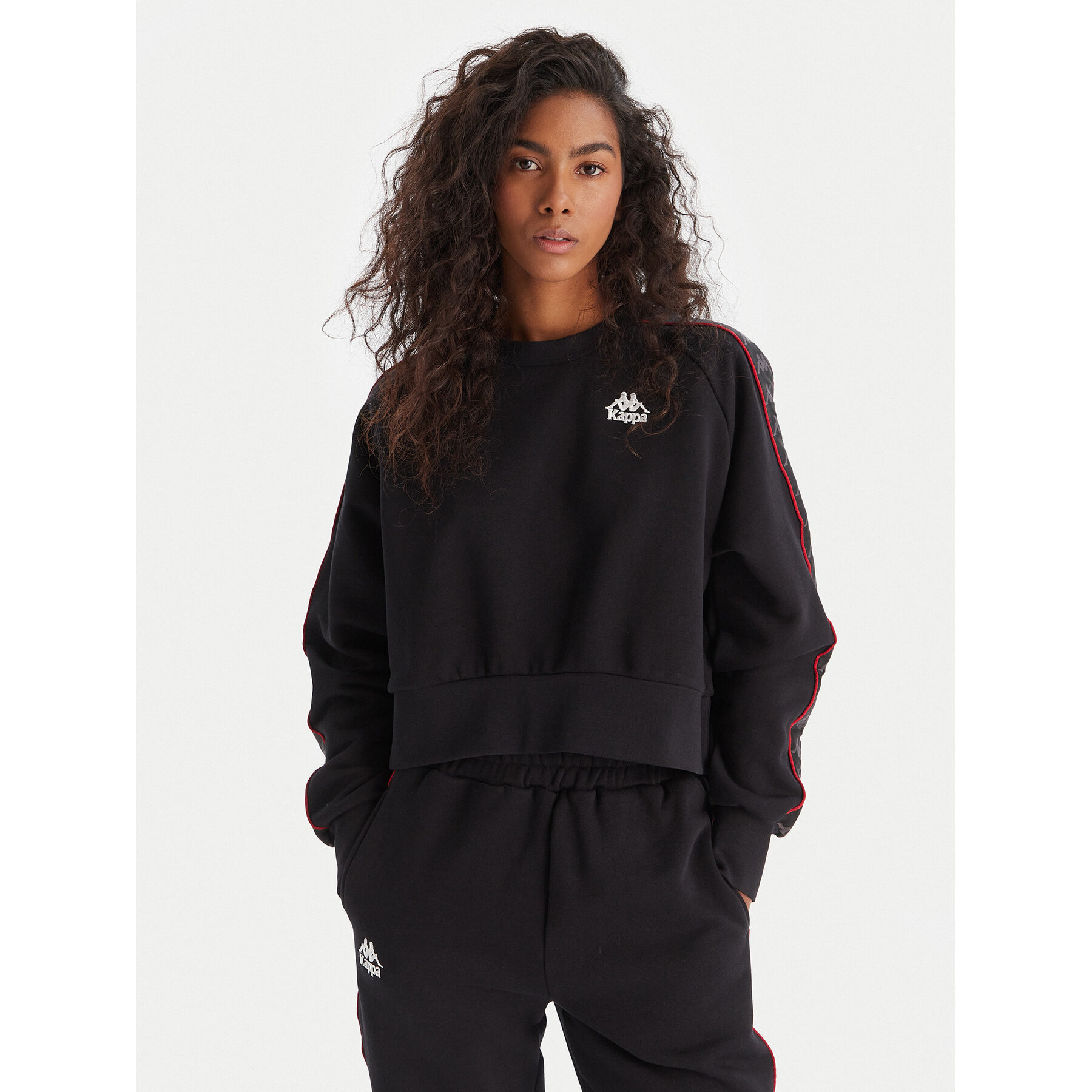 Kappa Bluza Banda Marbella 311U1TW Czarny Regular Fit