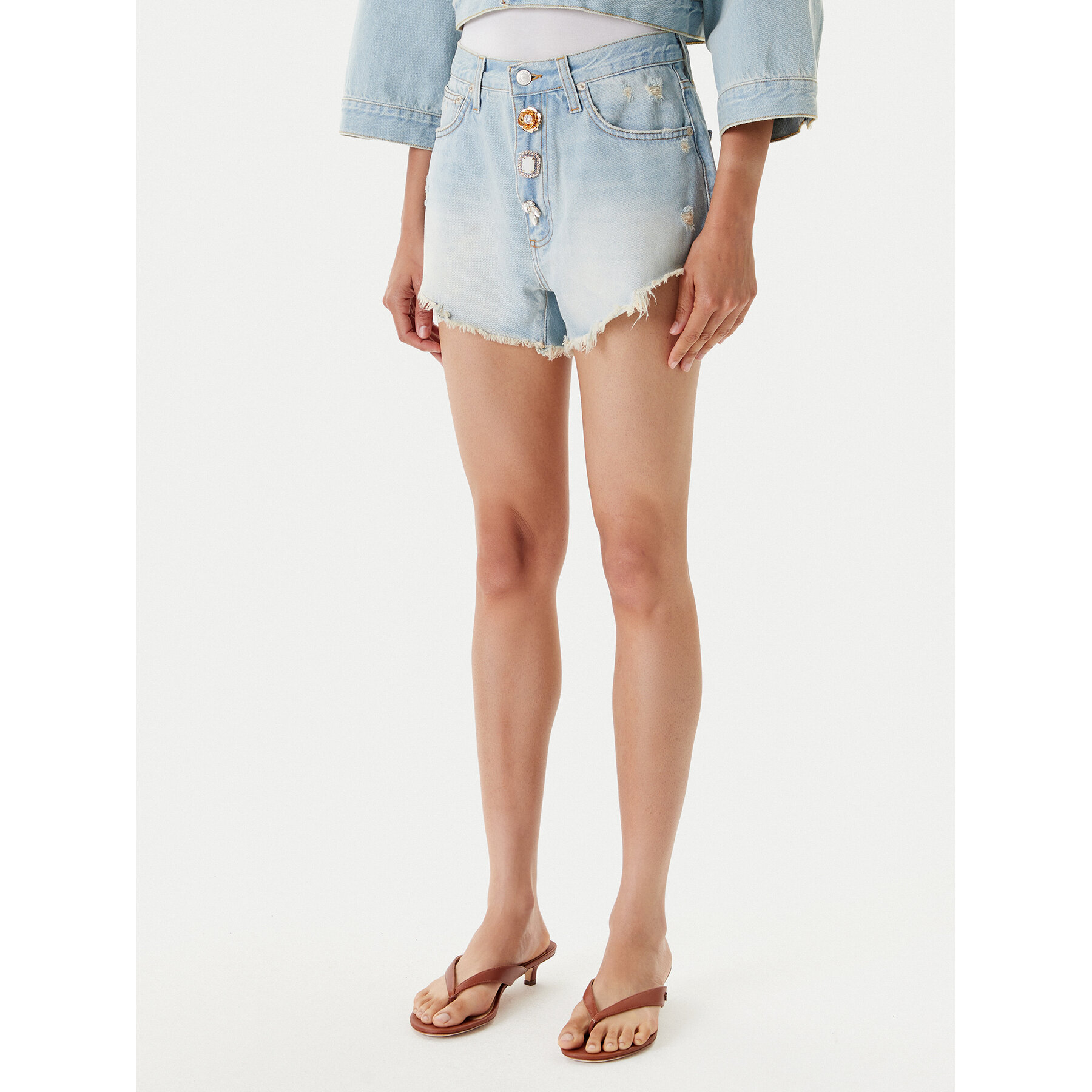 ViCOLO Szorty jeansowe DD5096 A Niebieski Regular Fit