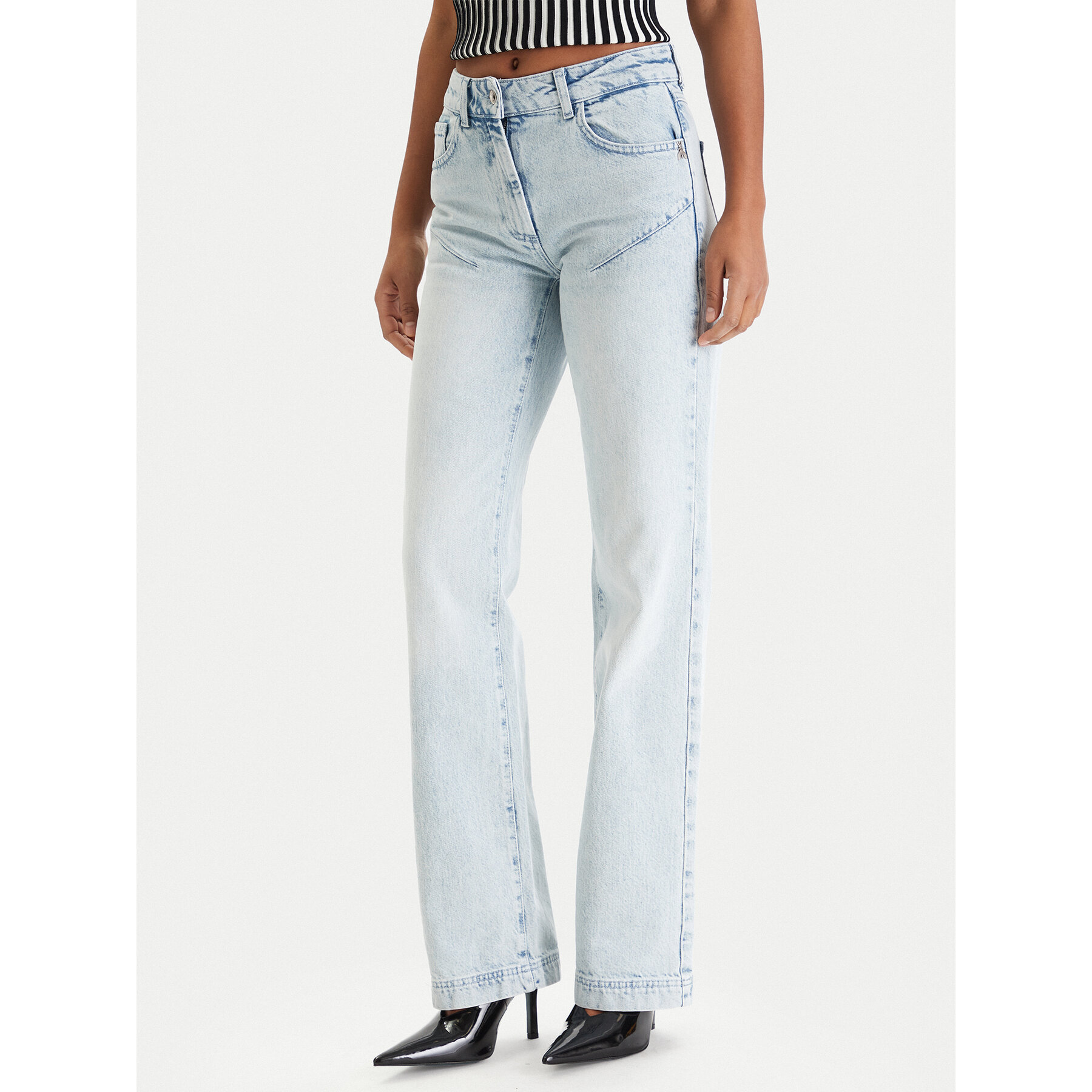 Patrizia Pepe Jeansy 8P0805/D1WZB-CB01 Niebieski Regular Fit