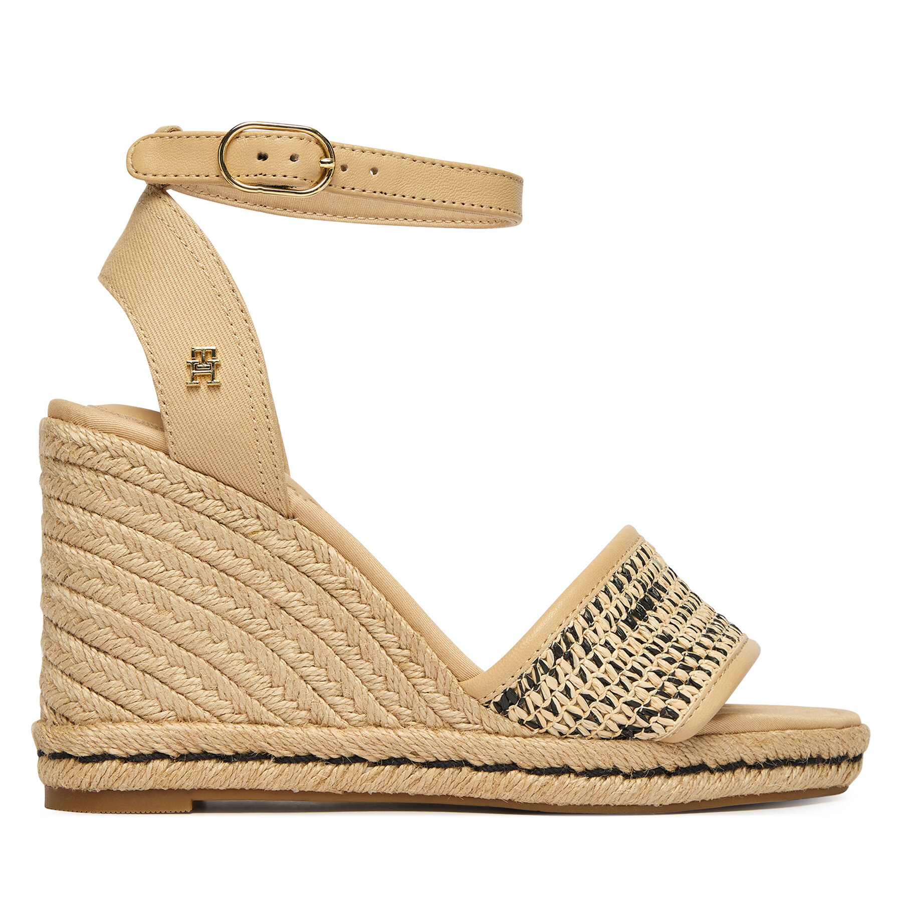 Tommy Hilfiger Espadryle High Wedge Espad FW0FW09471 Beżowy jasny