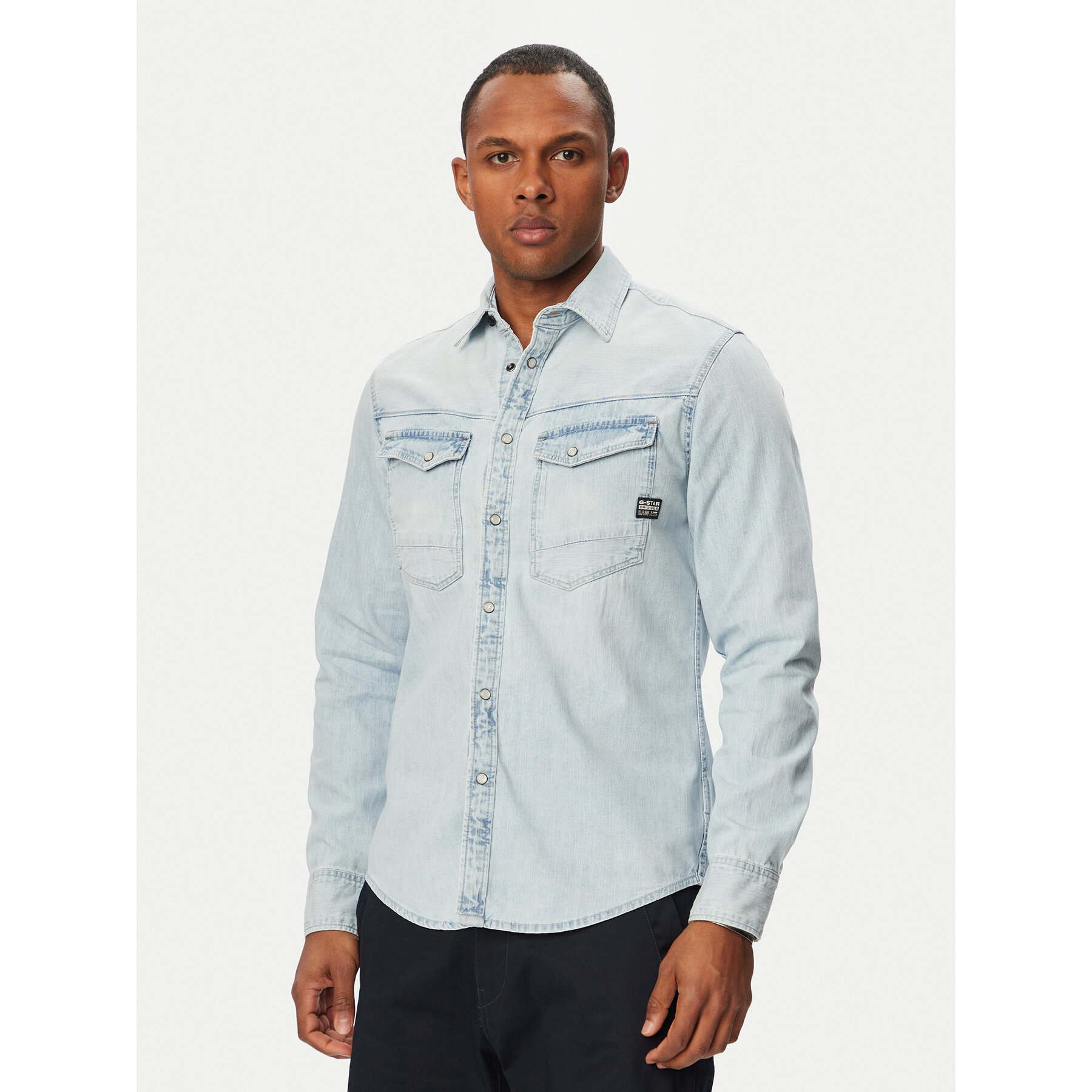 G-Star Raw Koszula jeansowa Dakota D23616-D252 Niebieski Regular Fit