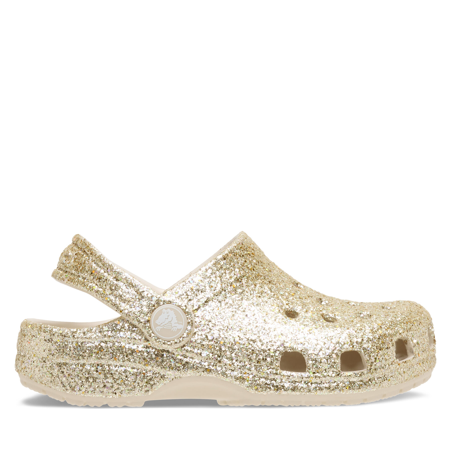 Crocs Klapki Classic Chunky Glitter Clog K 211939 Złoty