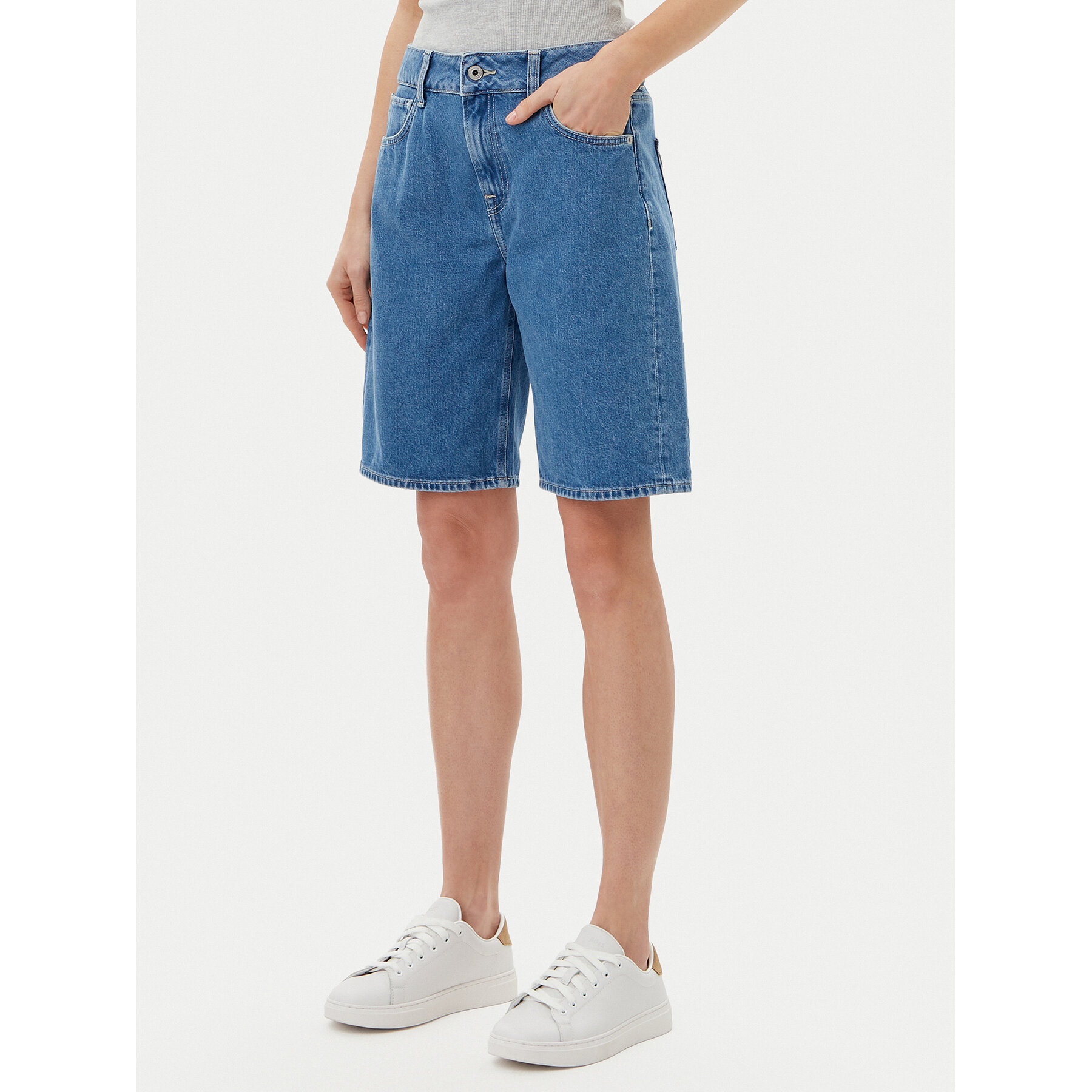 Pepe Jeans Szorty jeansowe PL801189 Niebieski Regular Fit