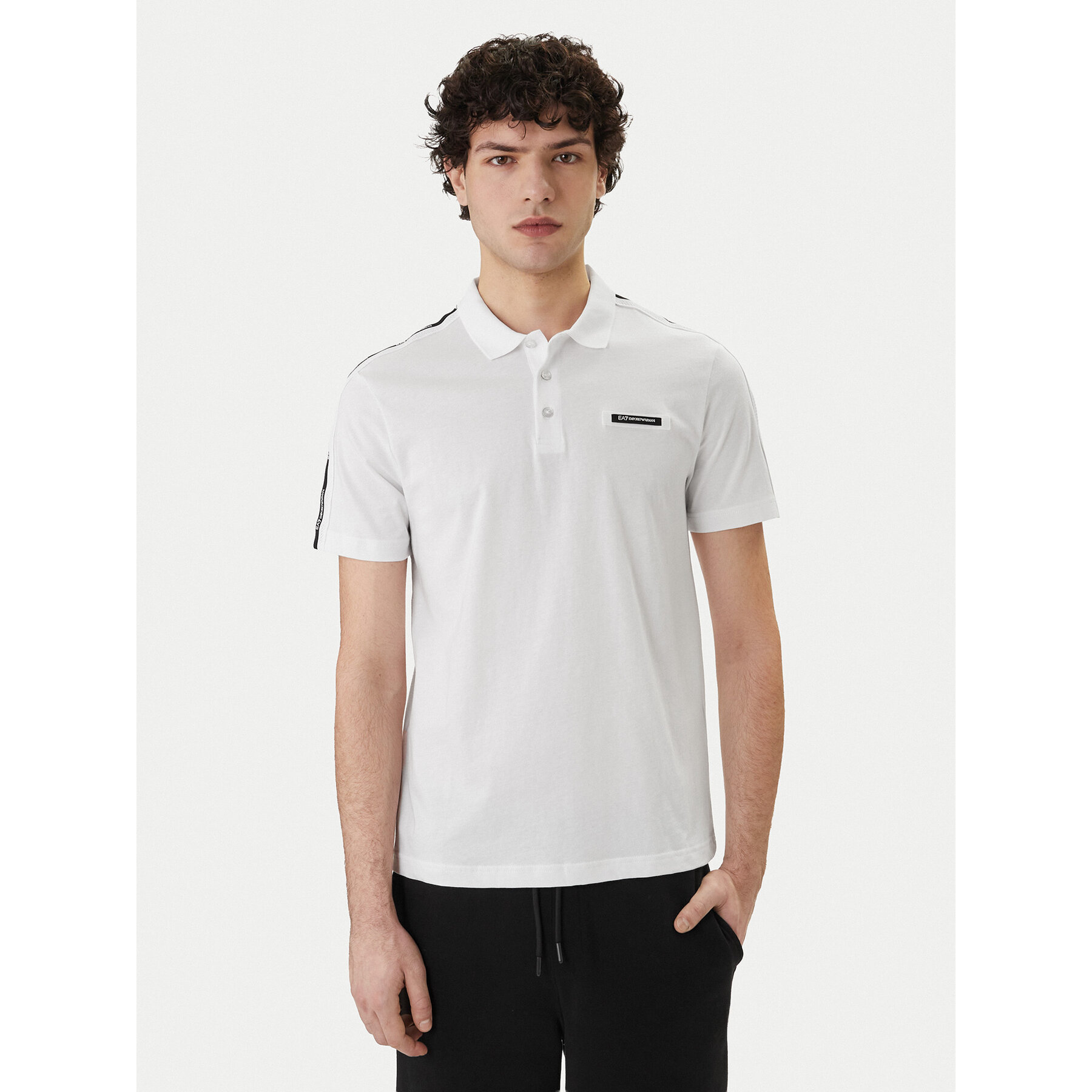 EA7 Emporio Armani Polo 7M001477 AF10375 U0002 Biały Regular Fit