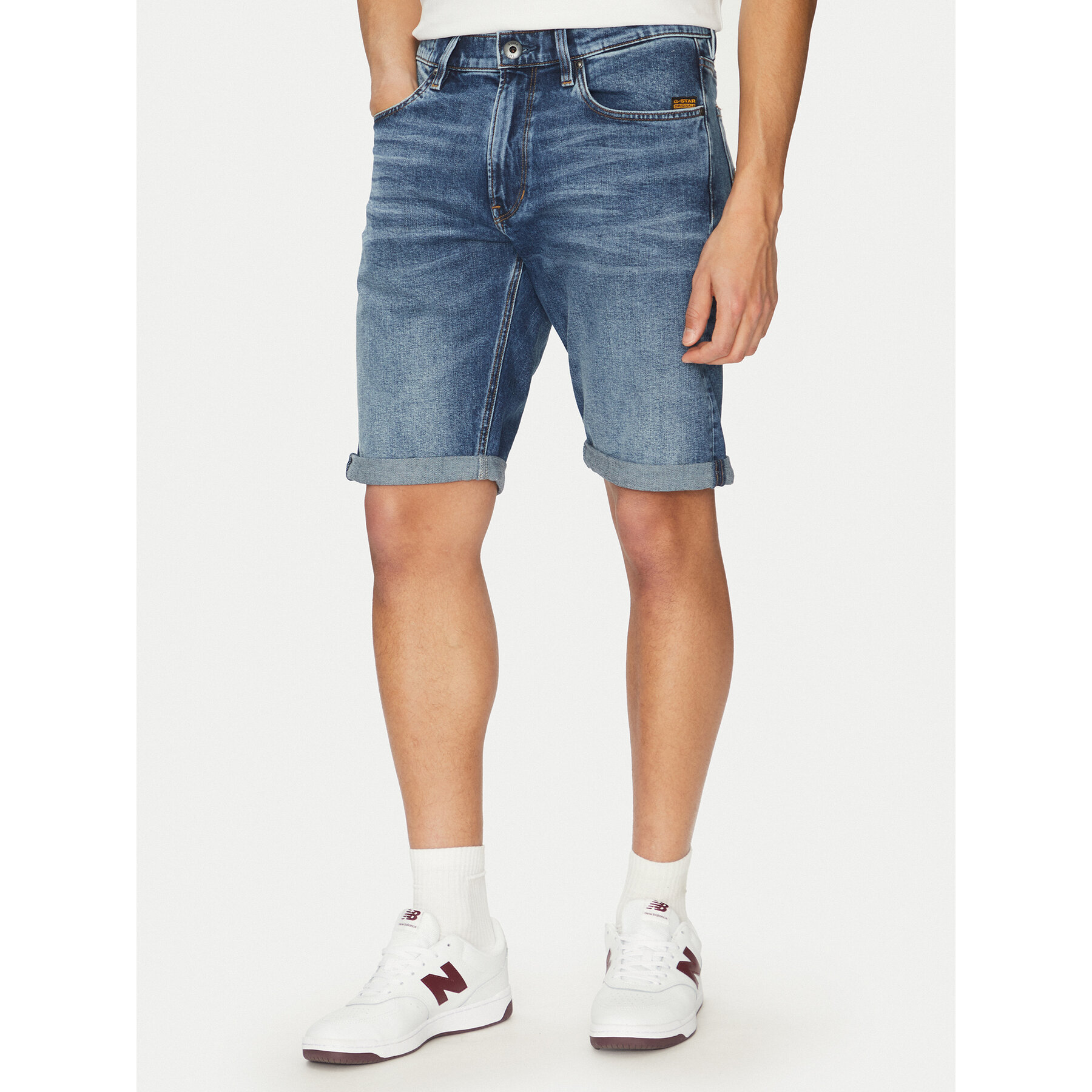 G-Star Raw Szorty jeansowe Mosa D24430-C052 C606 Niebieski Regular Fit
