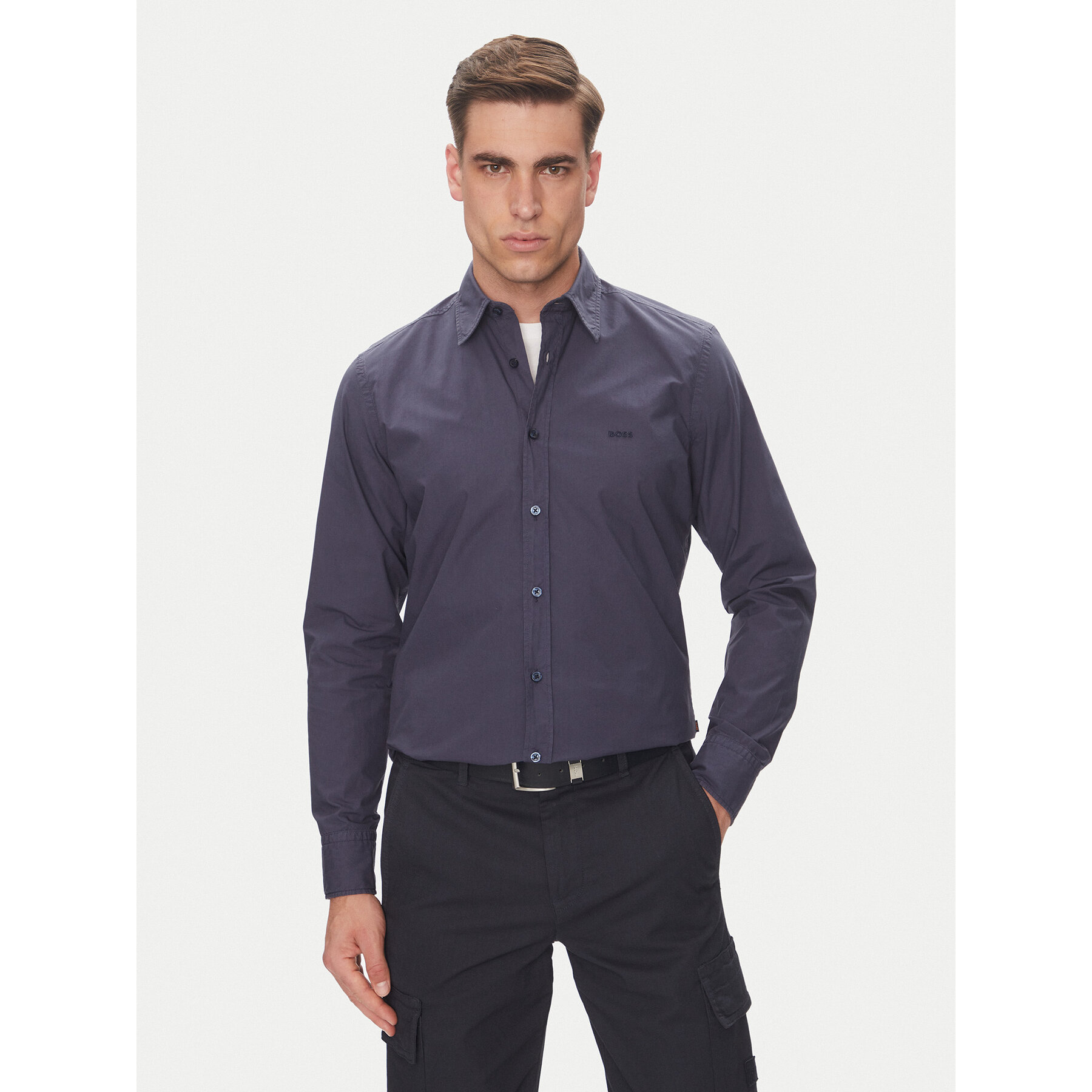Boss Koszula Relegant 50518304 Granatowy Regular Fit