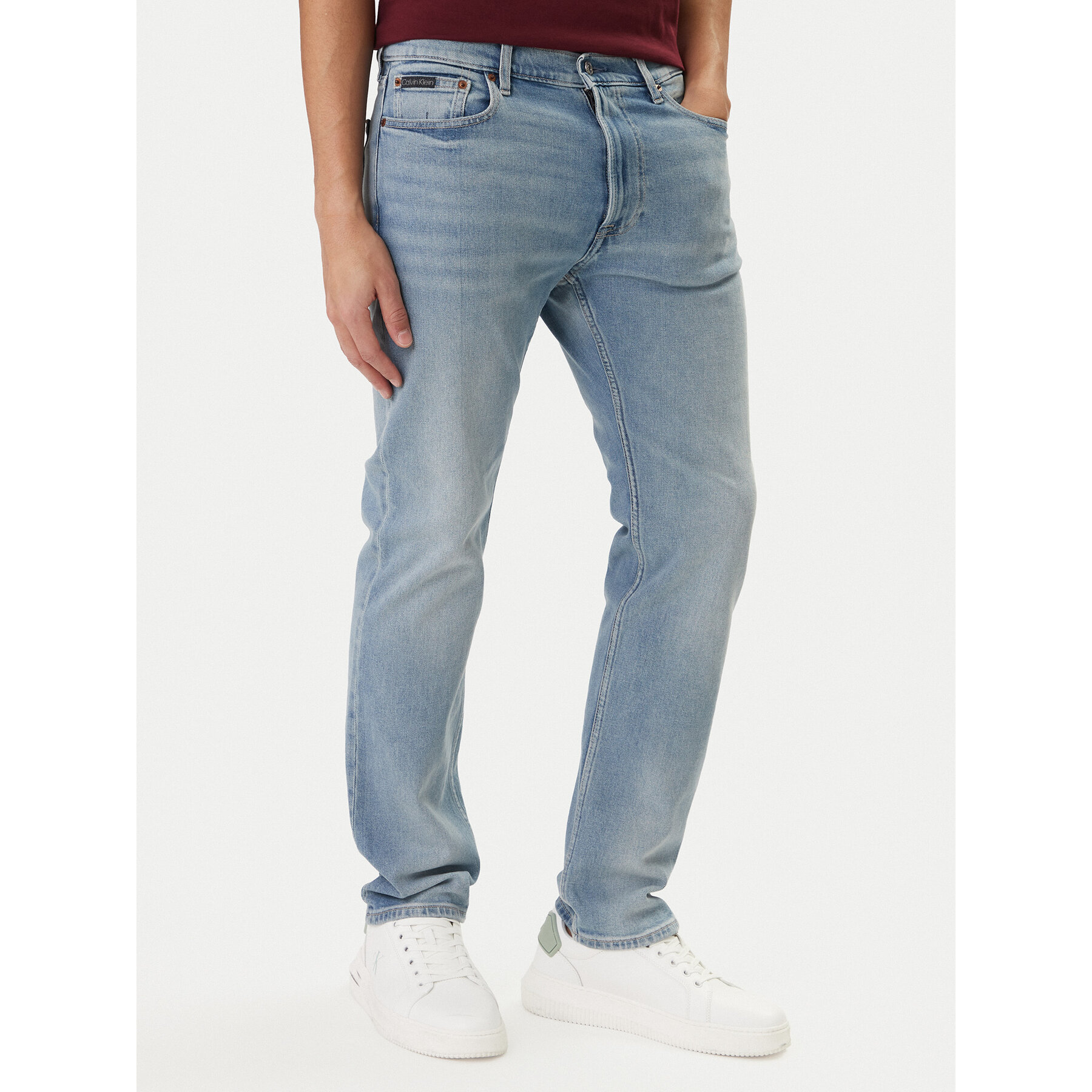 Calvin Klein Jeansy LV04RD900G Niebieski Slim Fit