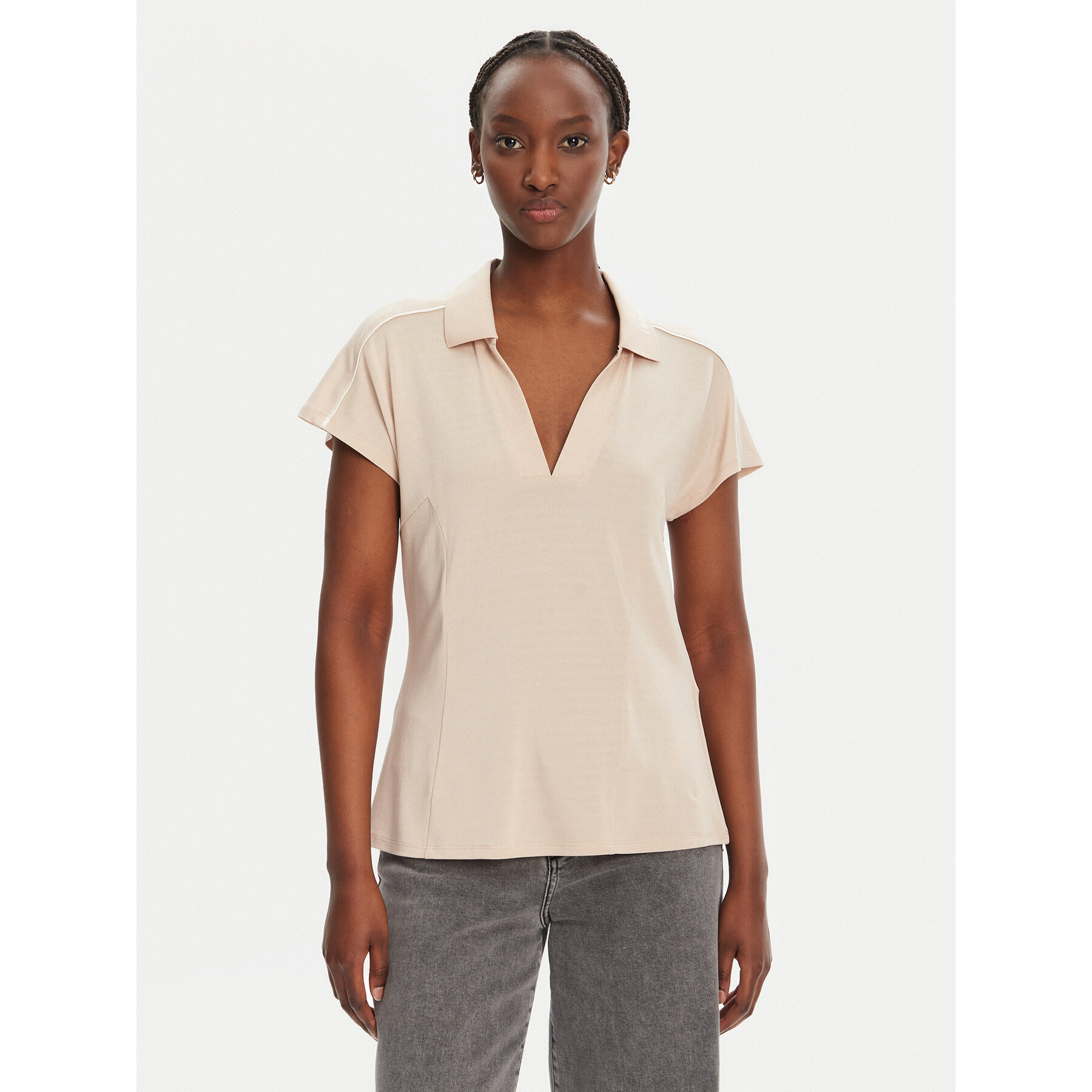 Liu Jo Sport T-Shirt TA5183 J4883 Beżowy Regular Fit