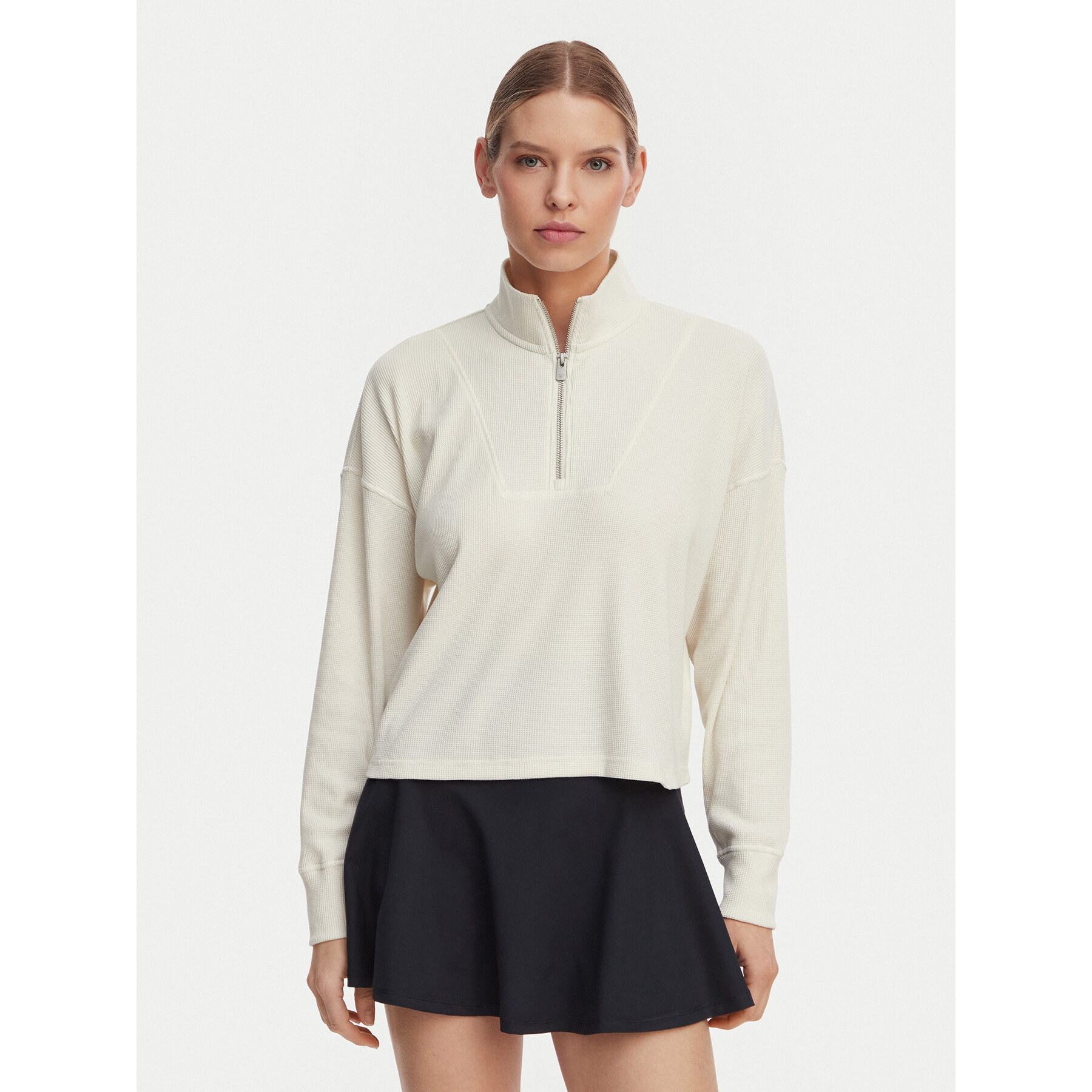Roxy Bluza ERJKT04388 Biały Regular Fit