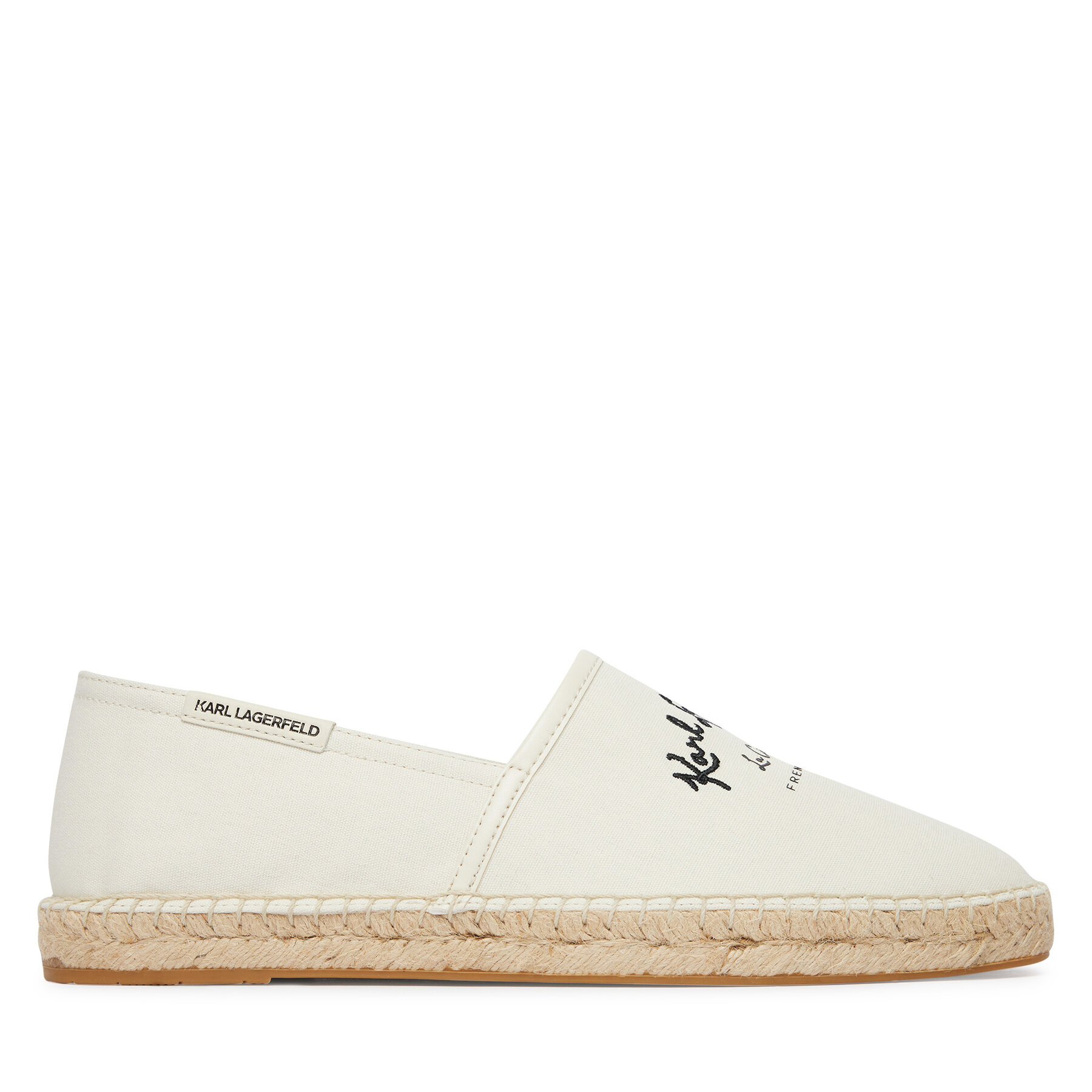 KARL LAGERFELD Espadryle Kamino KL70126 Kremowy