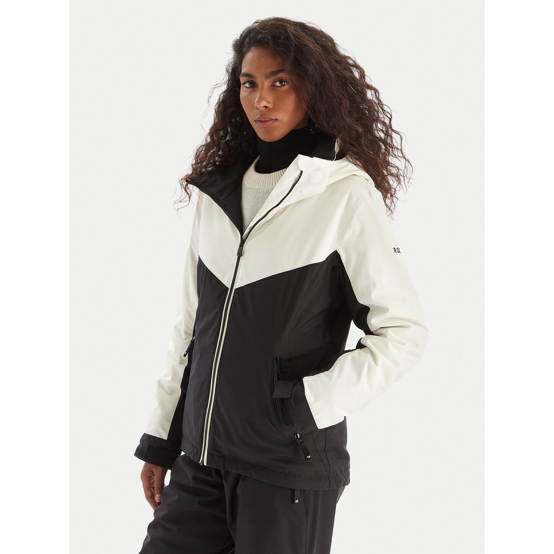 Roxy Kurtka narciarska ERJTJ03526 Czarny Slim Fit