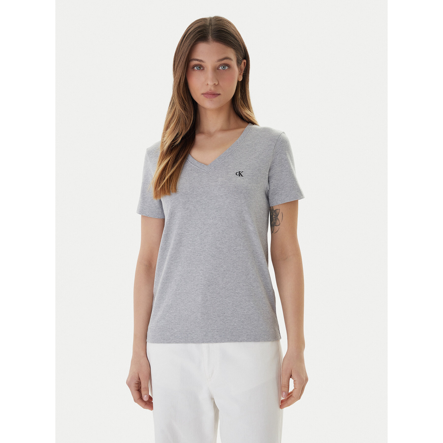 Calvin Klein Jeans T-Shirt Archive LV047B205G Szary Regular Fit