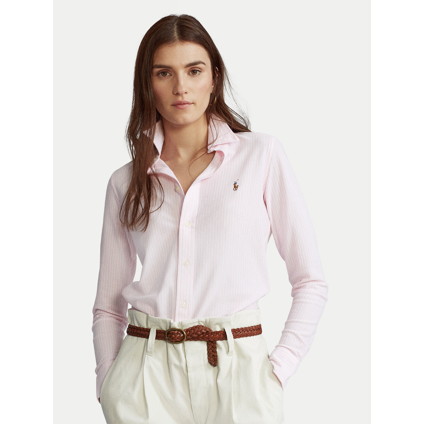 Polo Ralph Lauren Koszula Oxford 211664416 Różowy Slim Fit