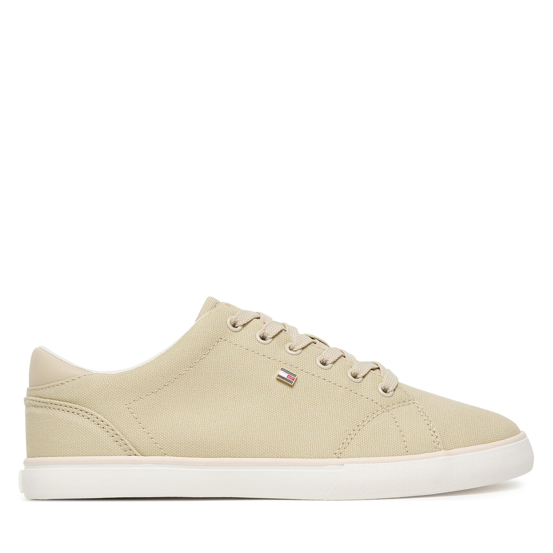 Tommy Hilfiger Sneakersy Th Low Profile Vulc Canvas FW0FW09102 Beżowy