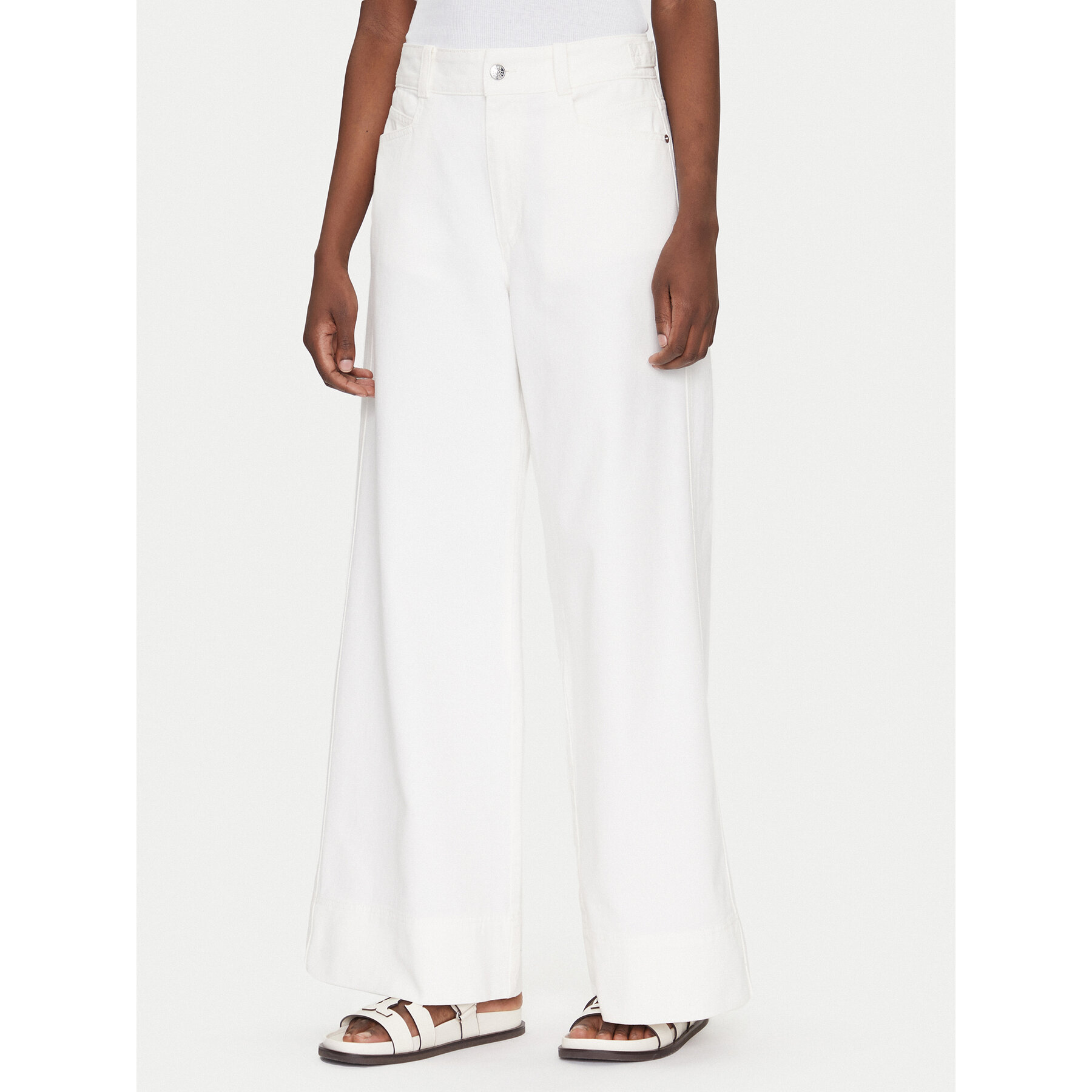 BOSS Jeansy Talashea 50537020 Écru Wide Leg