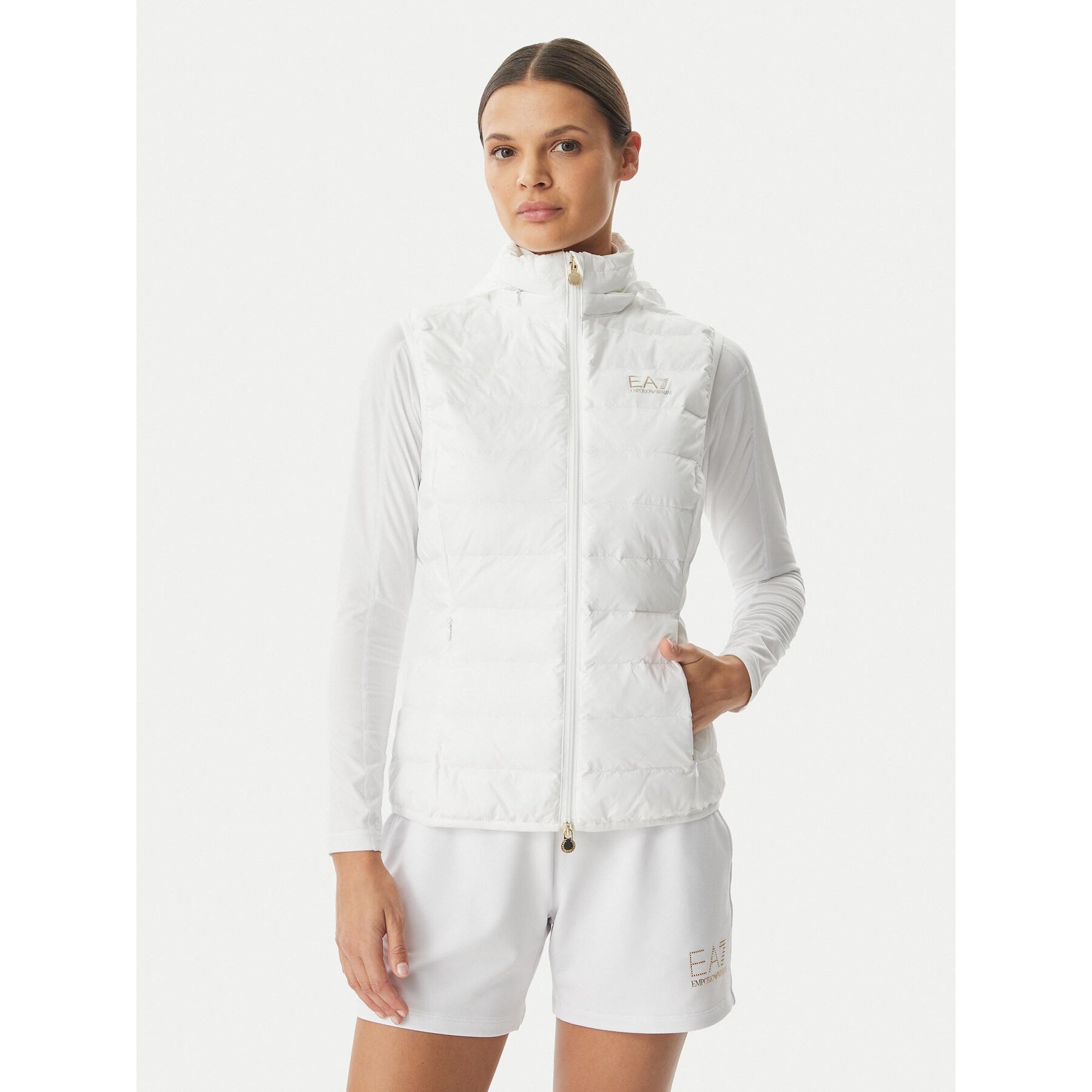 EA7 Emporio Armani Bezrękawnik 7W000472 AF12477 U0002 Biały Regular Fit