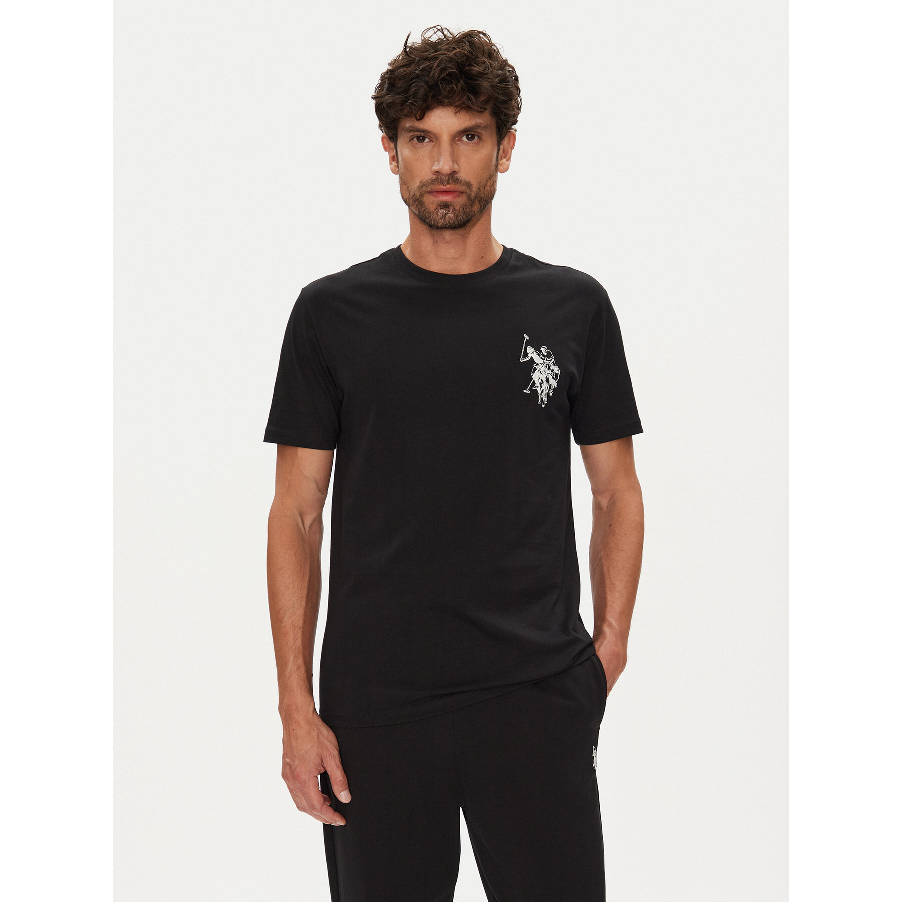 U.S. Polo Assn. T-Shirt MUP4367 Czarny Regular Fit