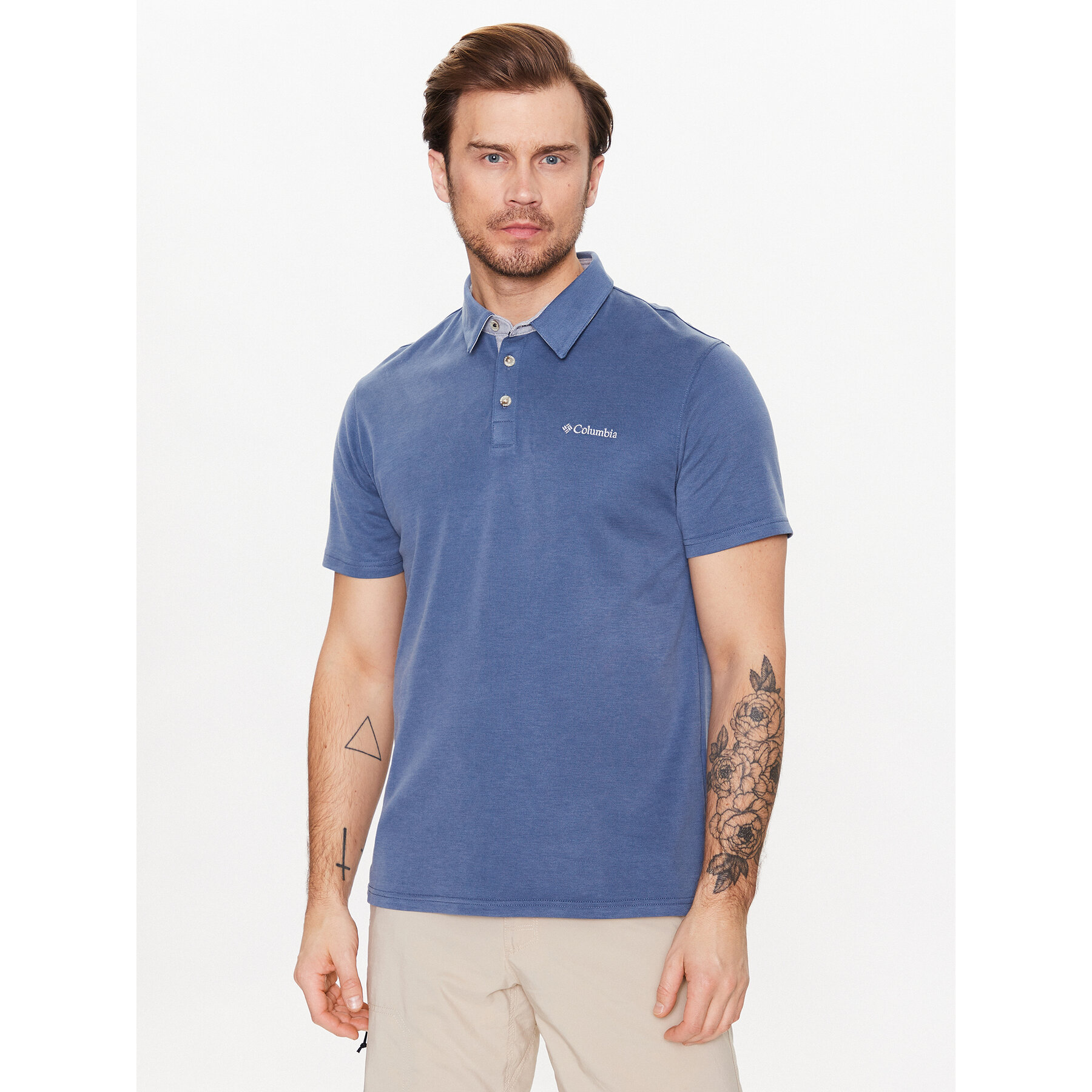 Columbia Polo Nelson Point 1772721 Niebieski Regular Fit