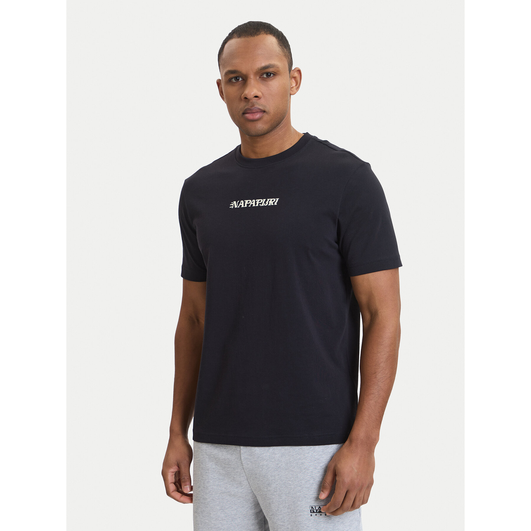 Napapijri T-Shirt S-Flint NP0A4FZZ Czarny Regular Fit