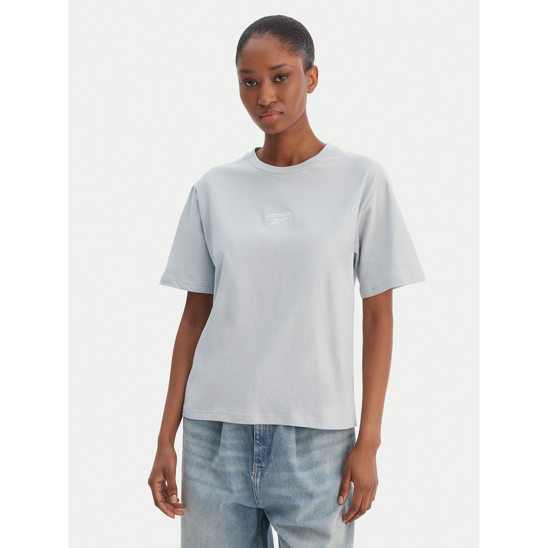 Reebok T-Shirt Suzie RK25505CCW Błękitny Relaxed Fit