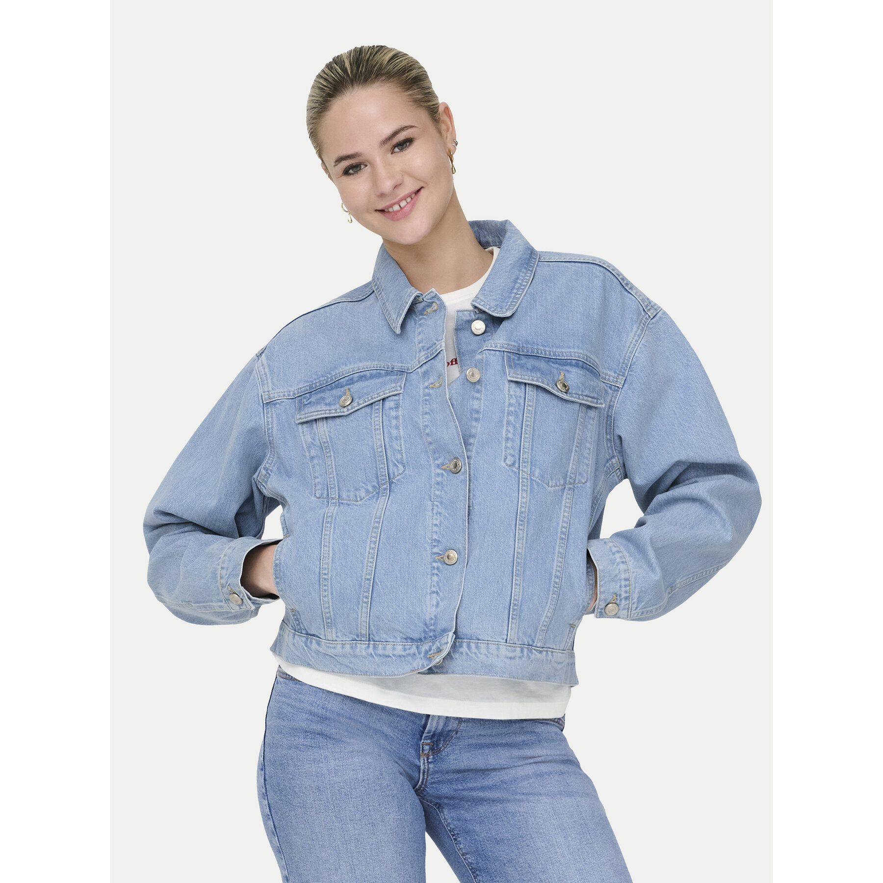 ONLY Kurtka jeansowa Harper 15363548 Niebieski Regular Fit