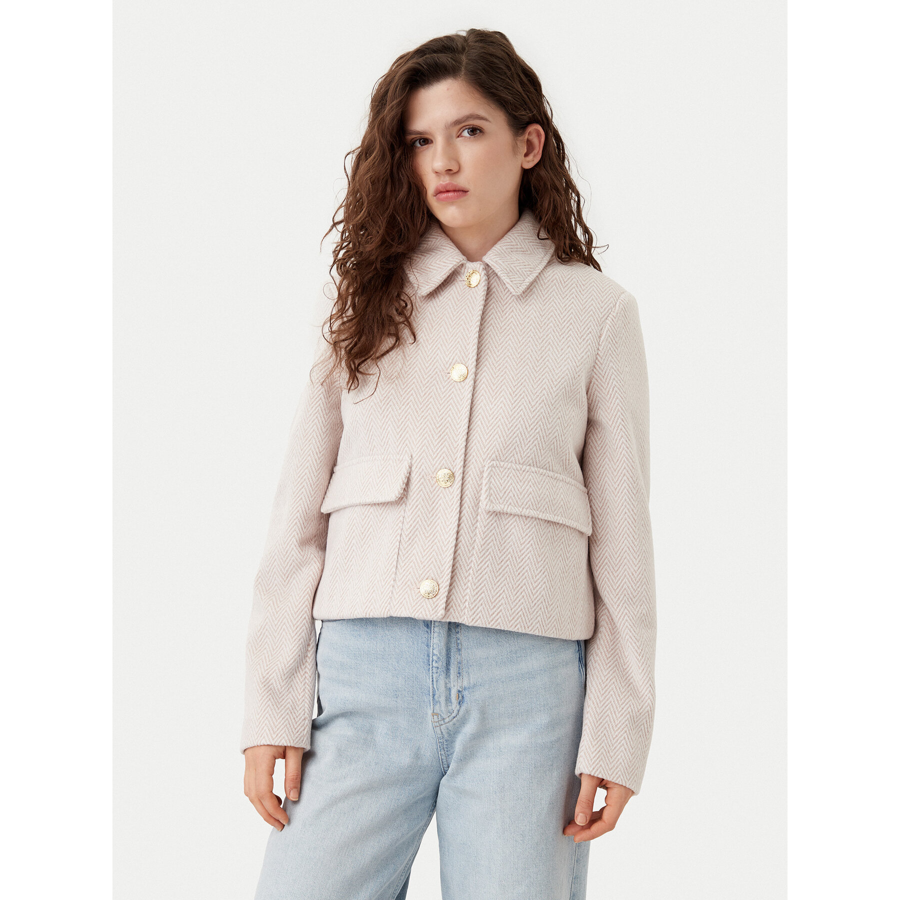 Vero Moda Marynarka Patty 10320574 Beżowy Regular Fit