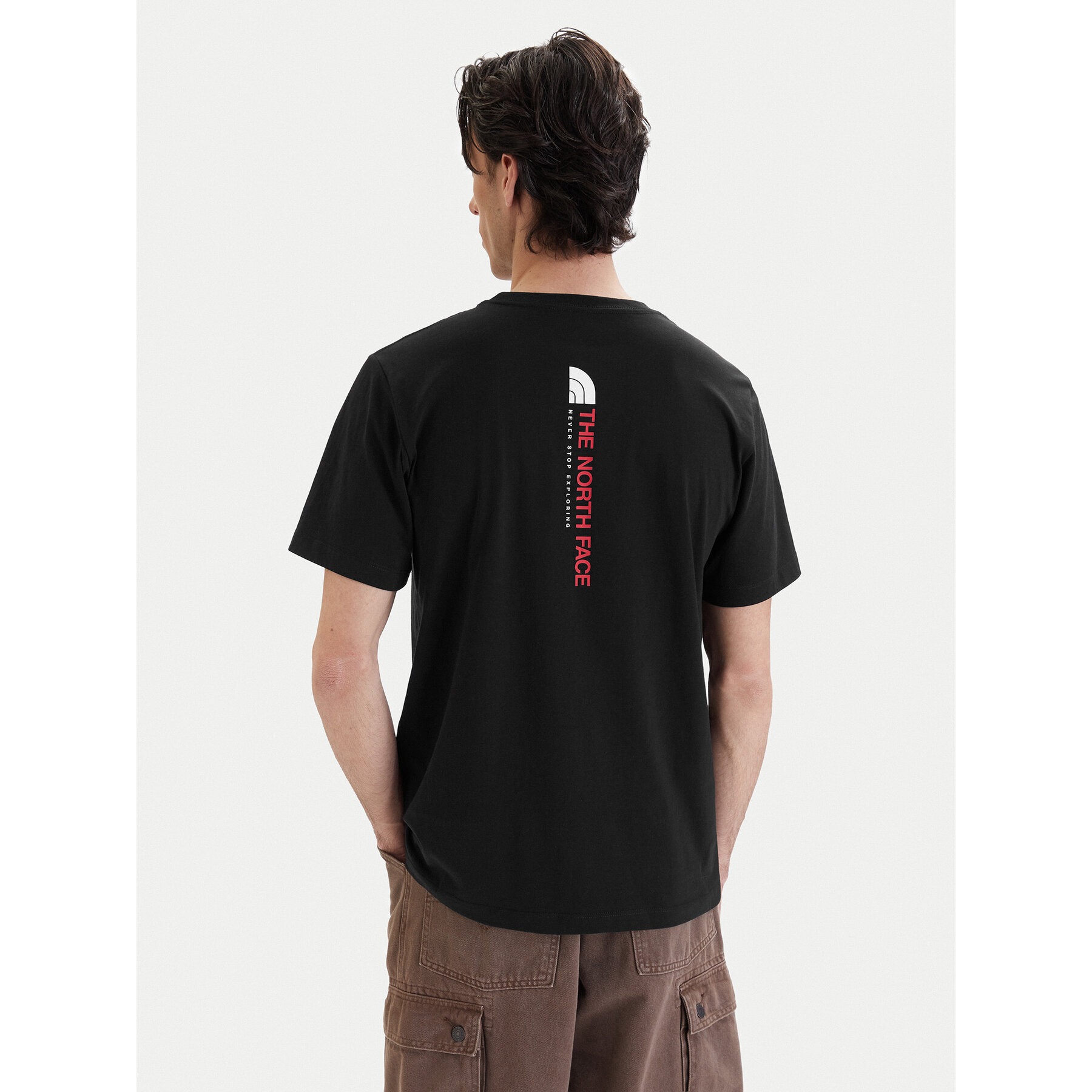 The North Face T-Shirt Vertical NF0A8GV1 Czarny Regular Fit
