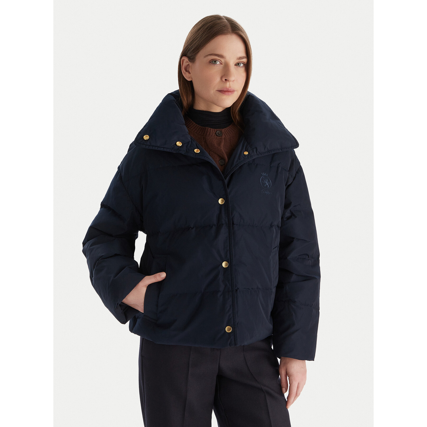Tommy Hilfiger Kurtka puchowa WW0WW47294 Granatowy Relaxed Fit