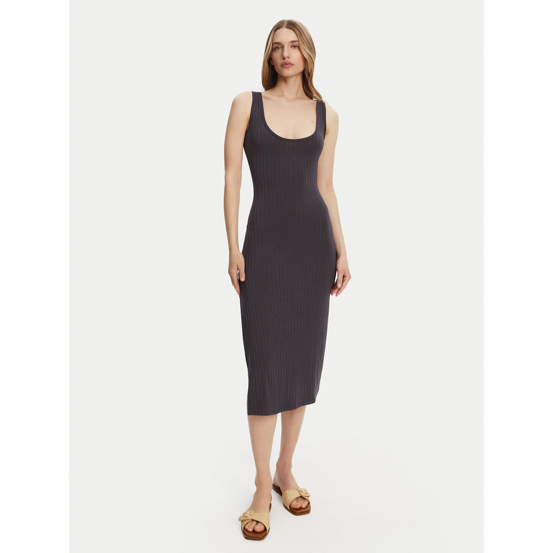 Billabong Sukienka dzianinowa EBJKD00114 Szary Regular Fit