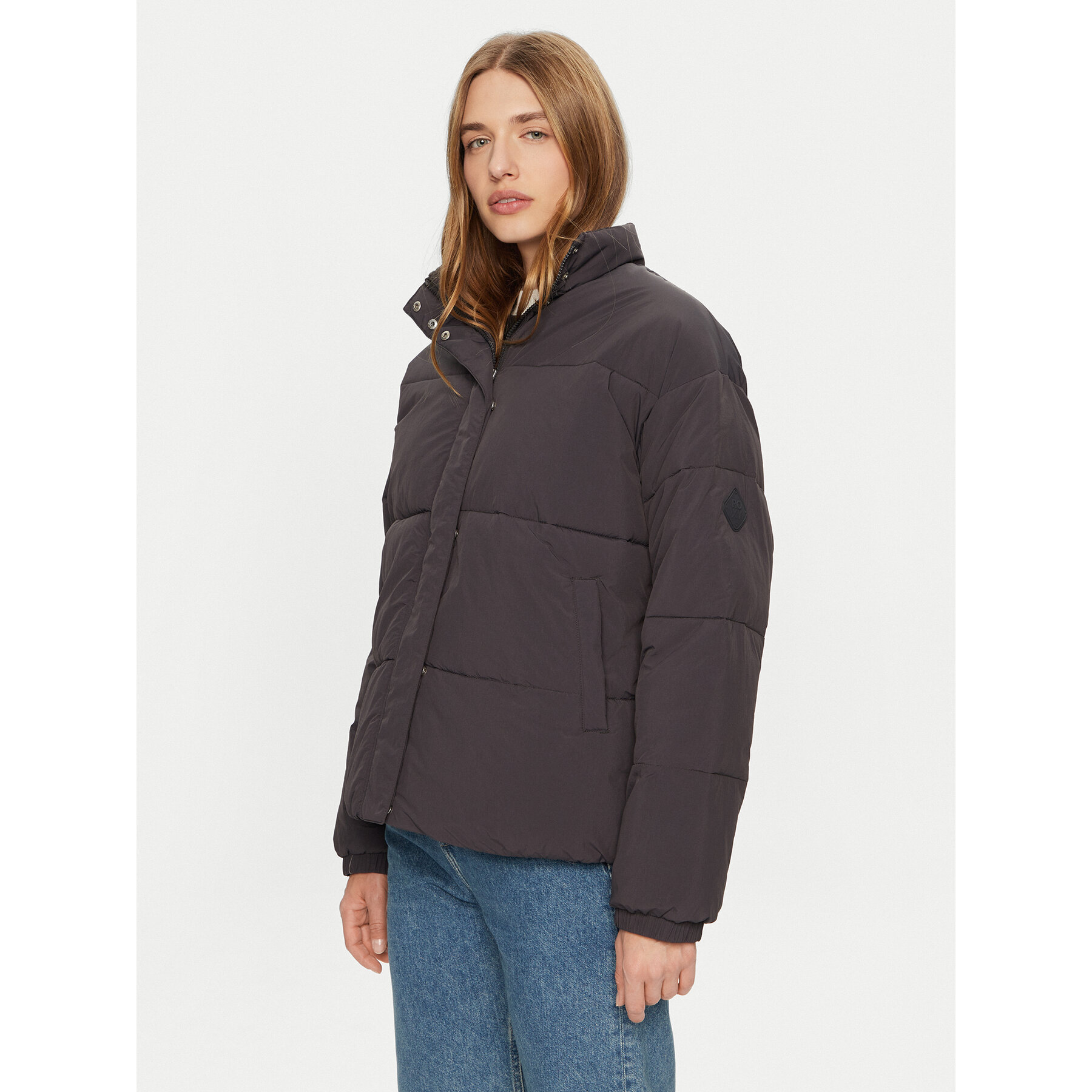 Roxy Kurtka zimowa Sweetest Road ERJJK03619 Czarny Boxy Fit