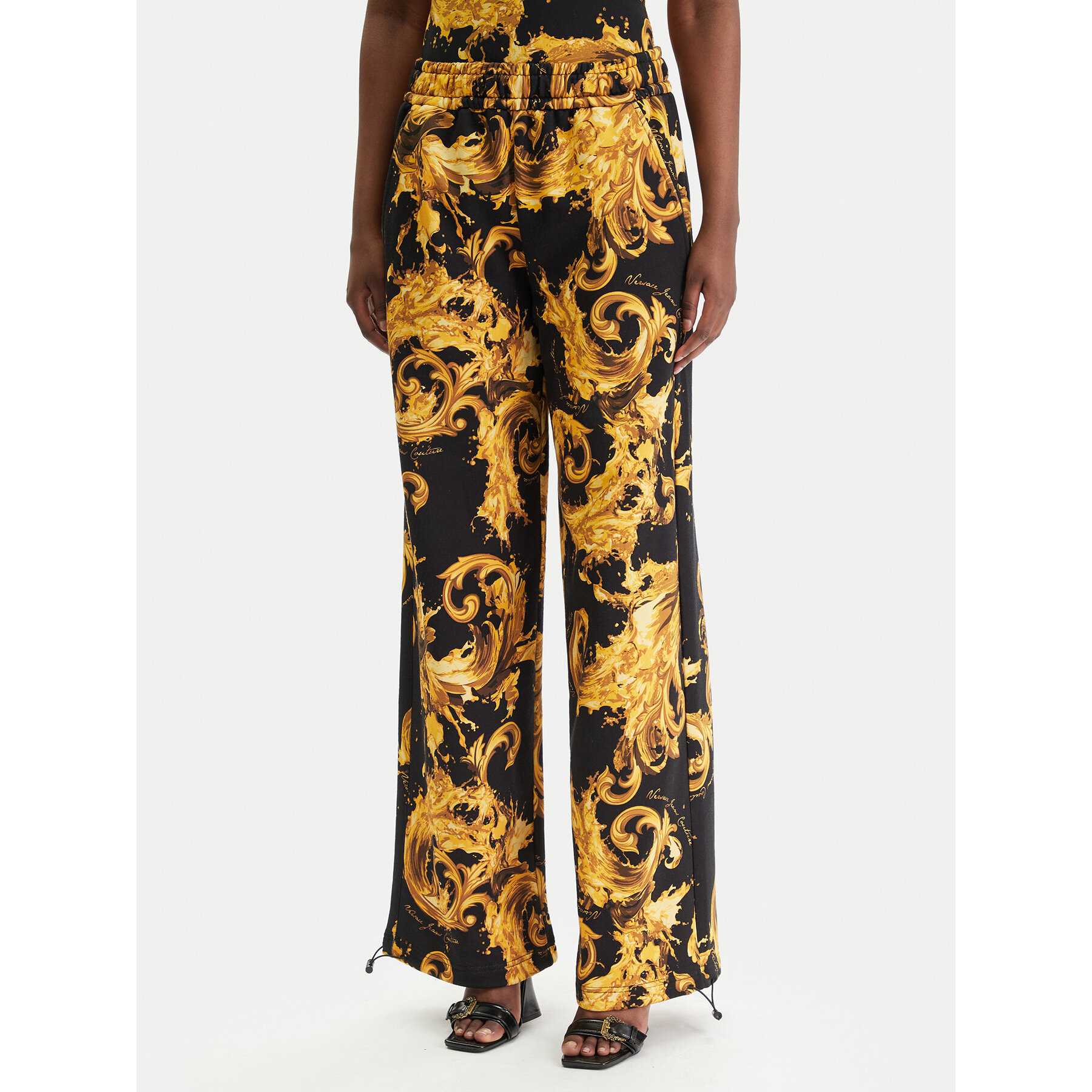 Versace Jeans Couture Spodnie dresowe 80HAA320 FS196 Czarny Regular Fit
