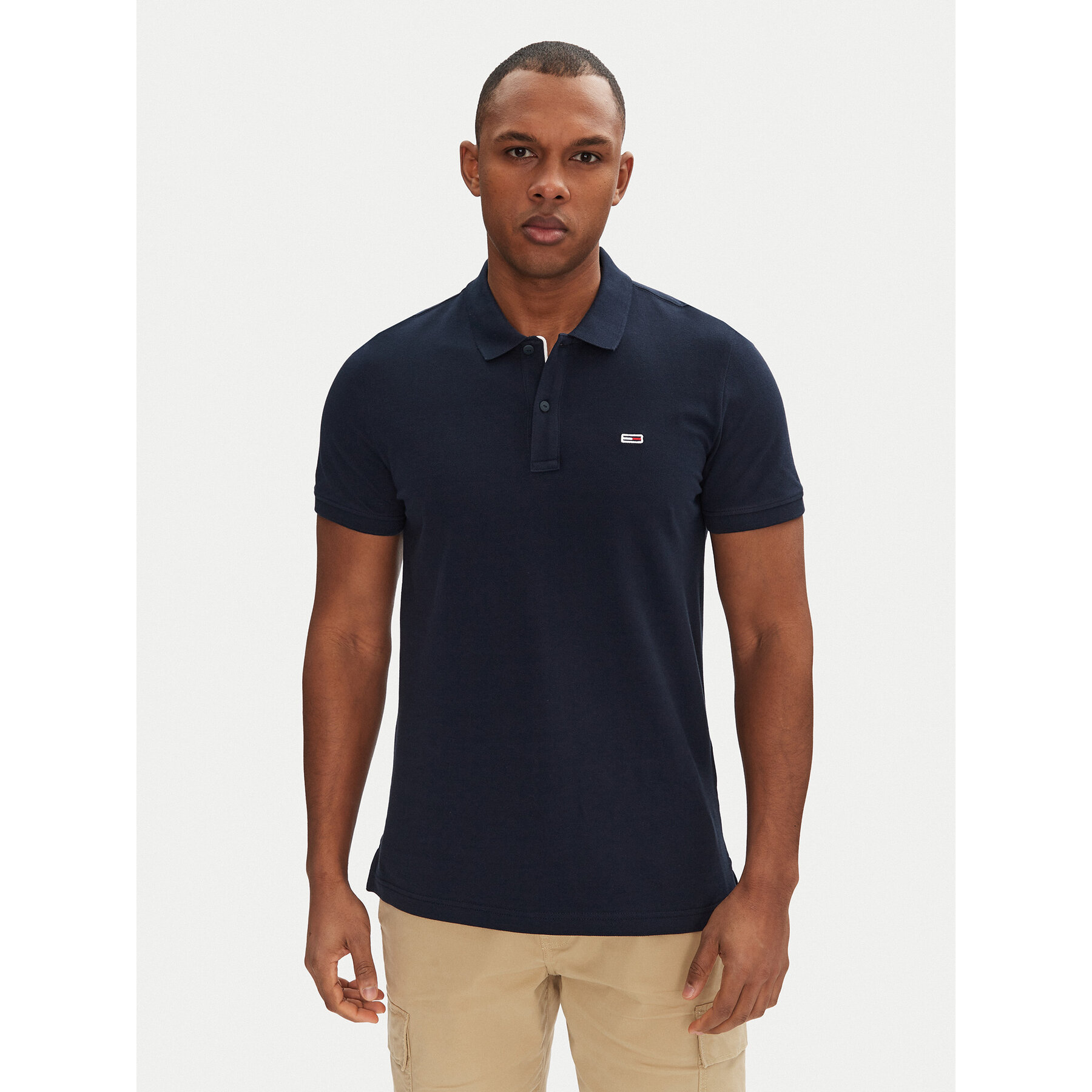 Tommy Jeans Polo DM0DM20676 Granatowy Slim Fit