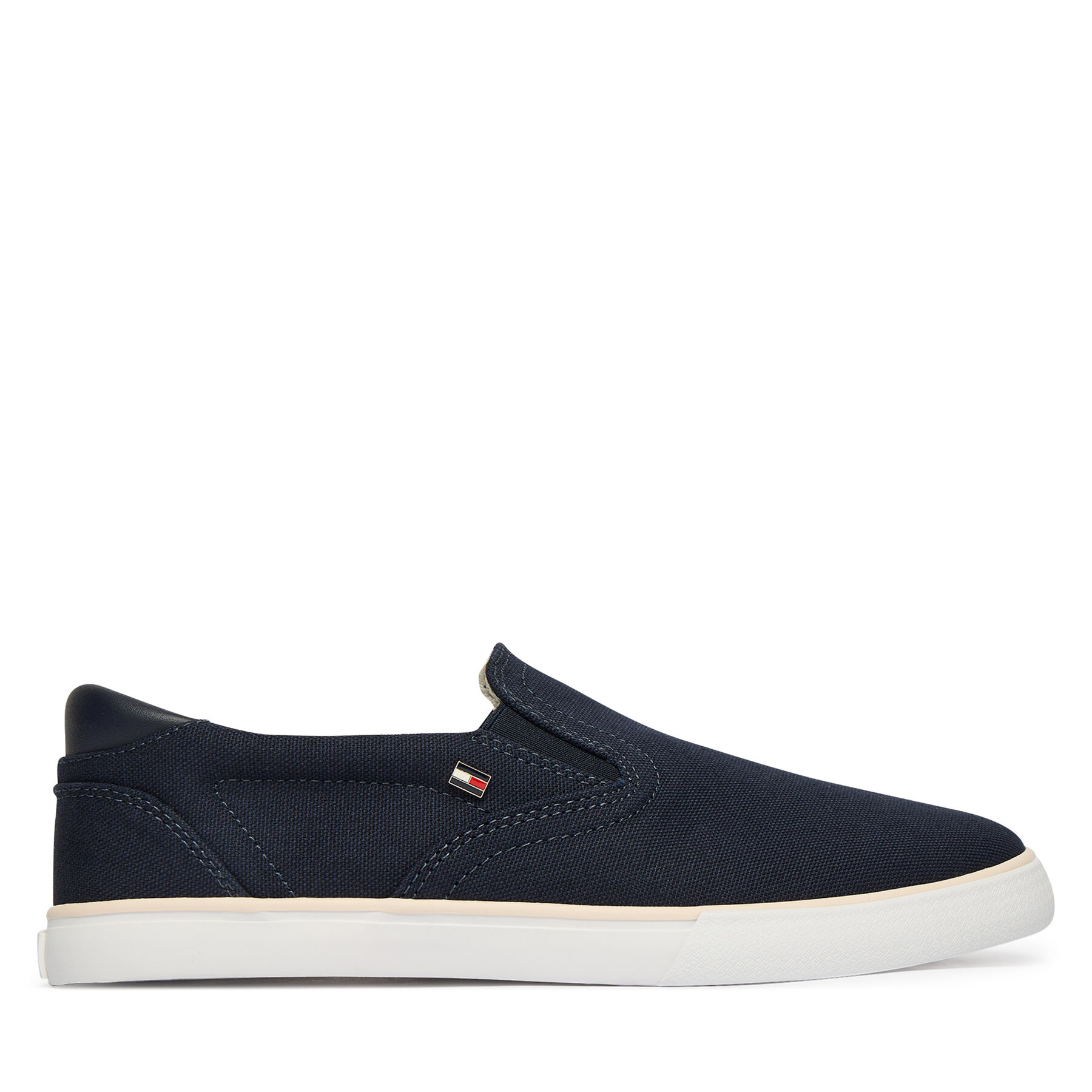 Tommy Hilfiger Tenisówki Th Low Profile Slip On FW0FW09103 Granatowy