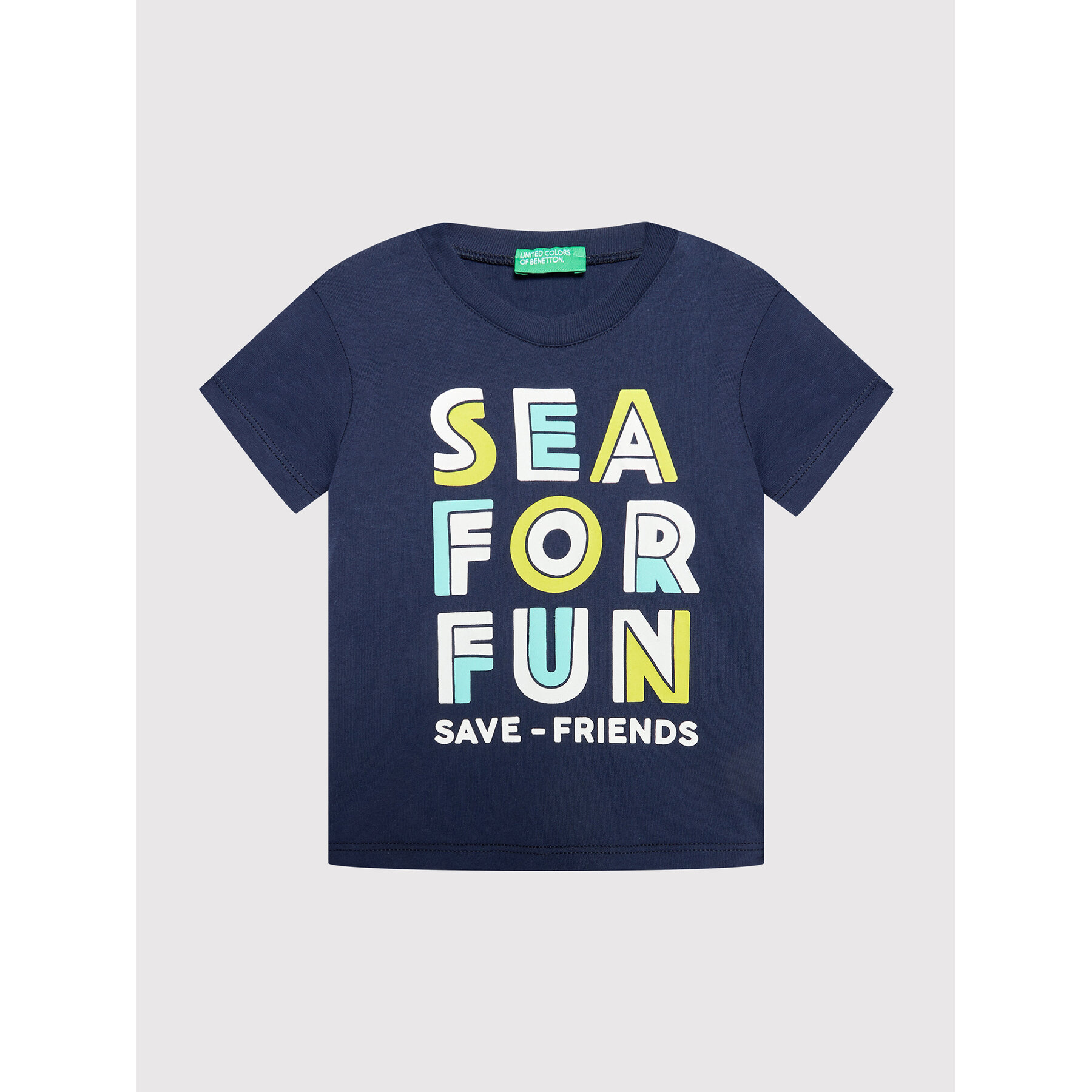 United Colors Of Benetton T-Shirt 3096C15AY Granatowy Regular Fit
