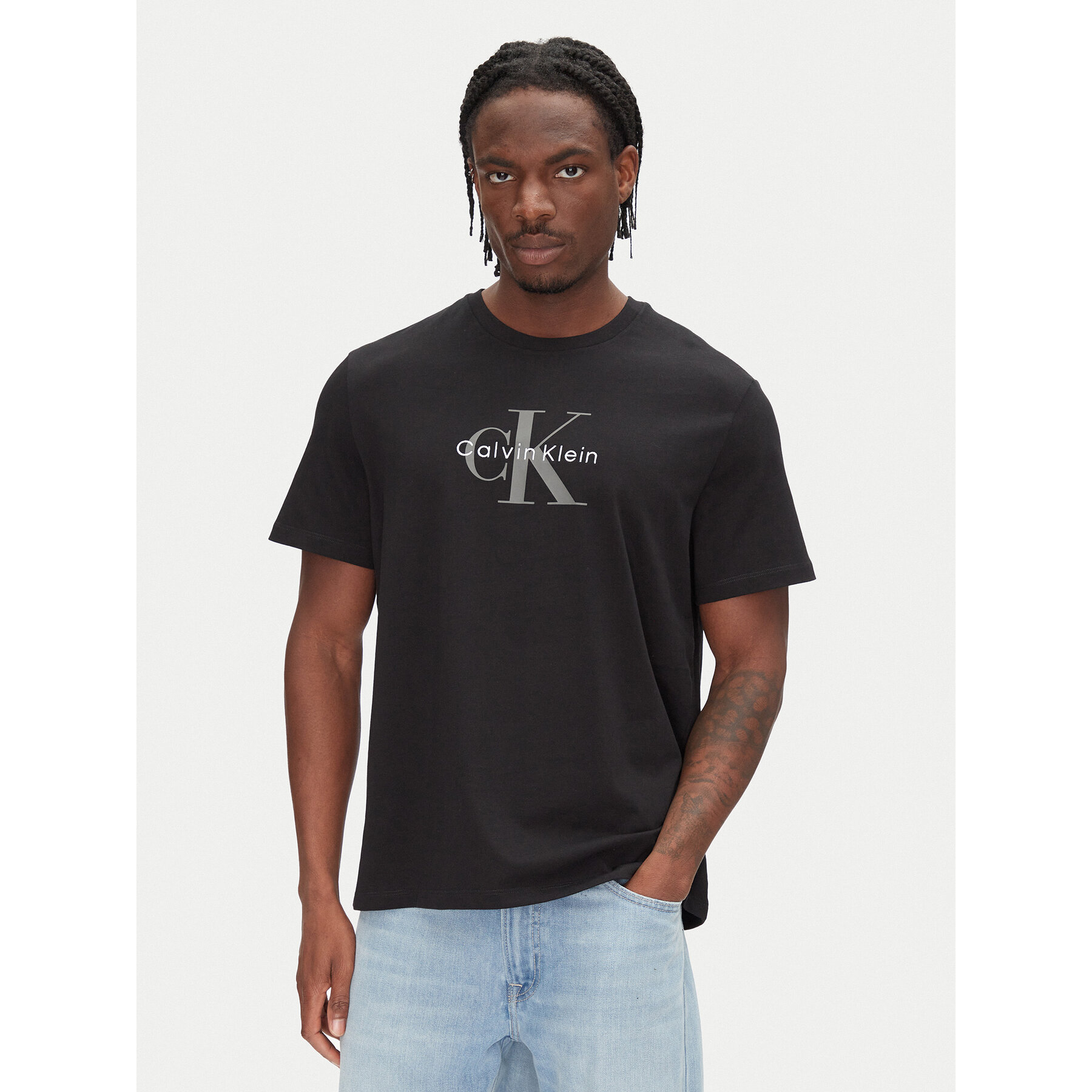 Calvin Klein Jeans T-Shirt Hero Monologo LV04RB862G Czarny Regular Fit