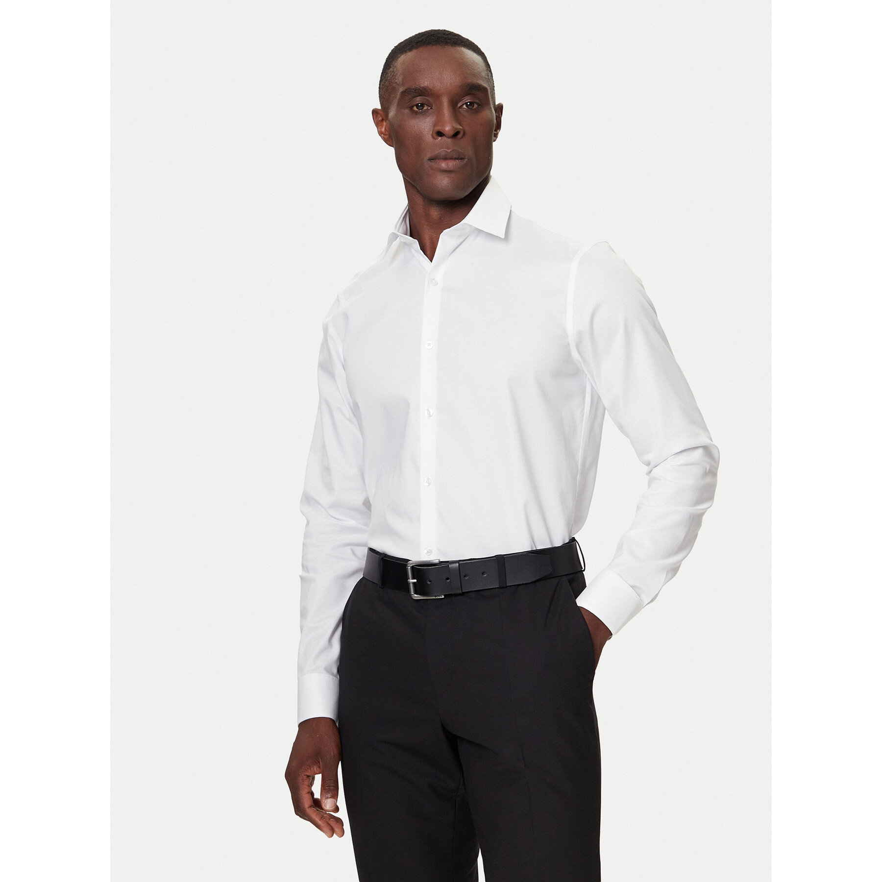 Calvin Klein Koszula LV019EU006 Biały Slim Fit